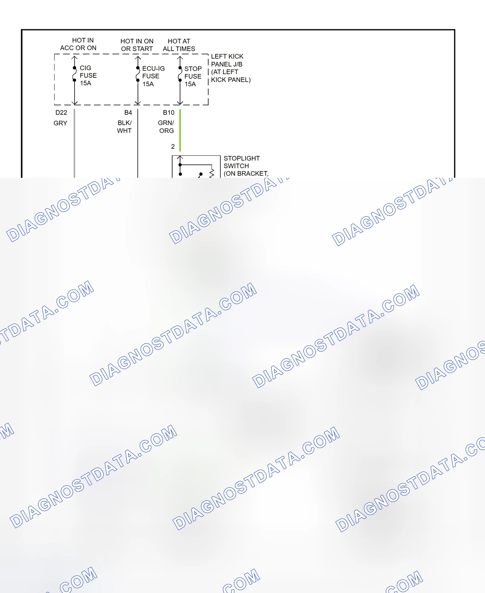 Scheme 281: Shift Interlock System Wiring Diagram (2001 - Toyota Land Cruiser)