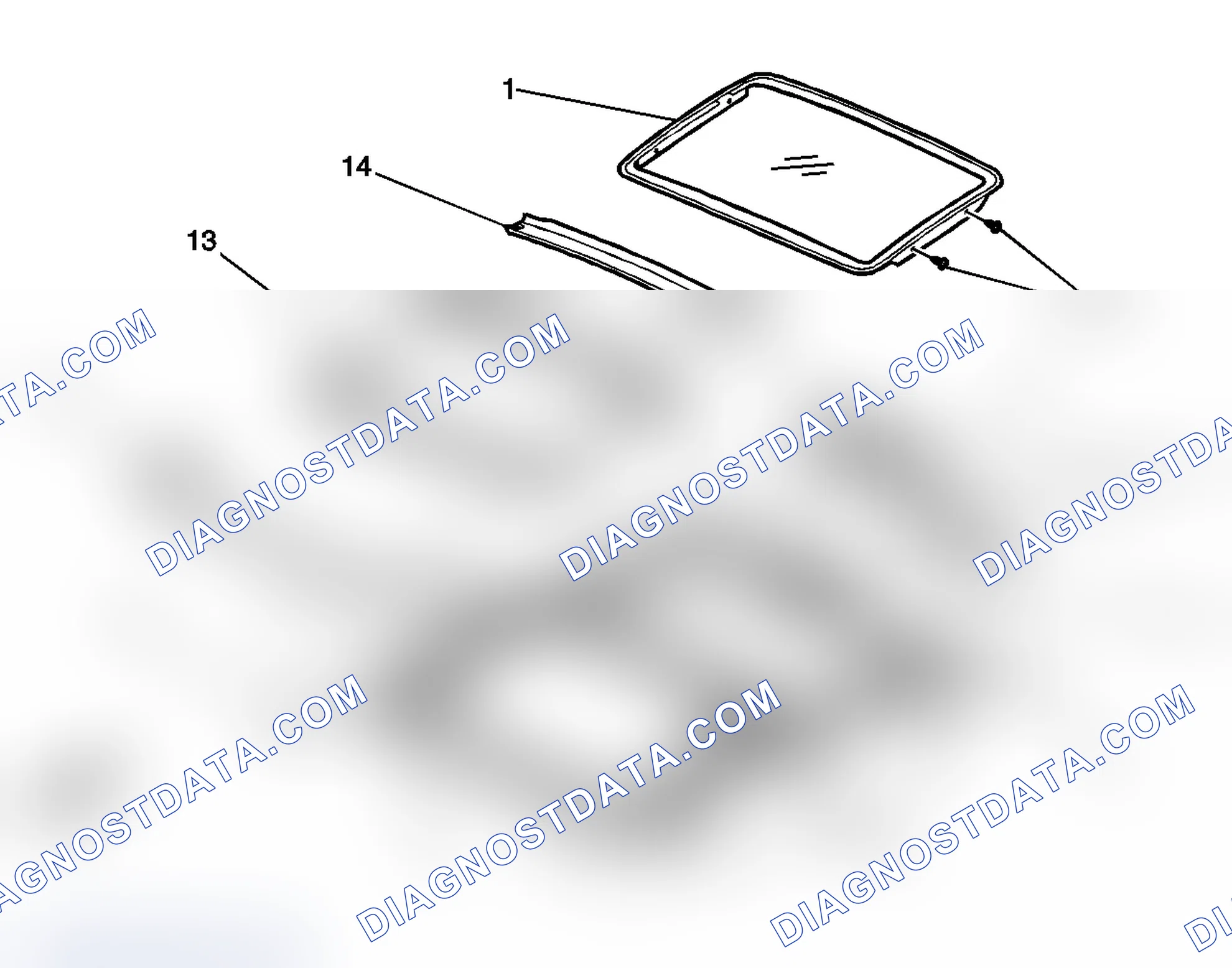 Scheme 5: Power Sunroof Disassembled View