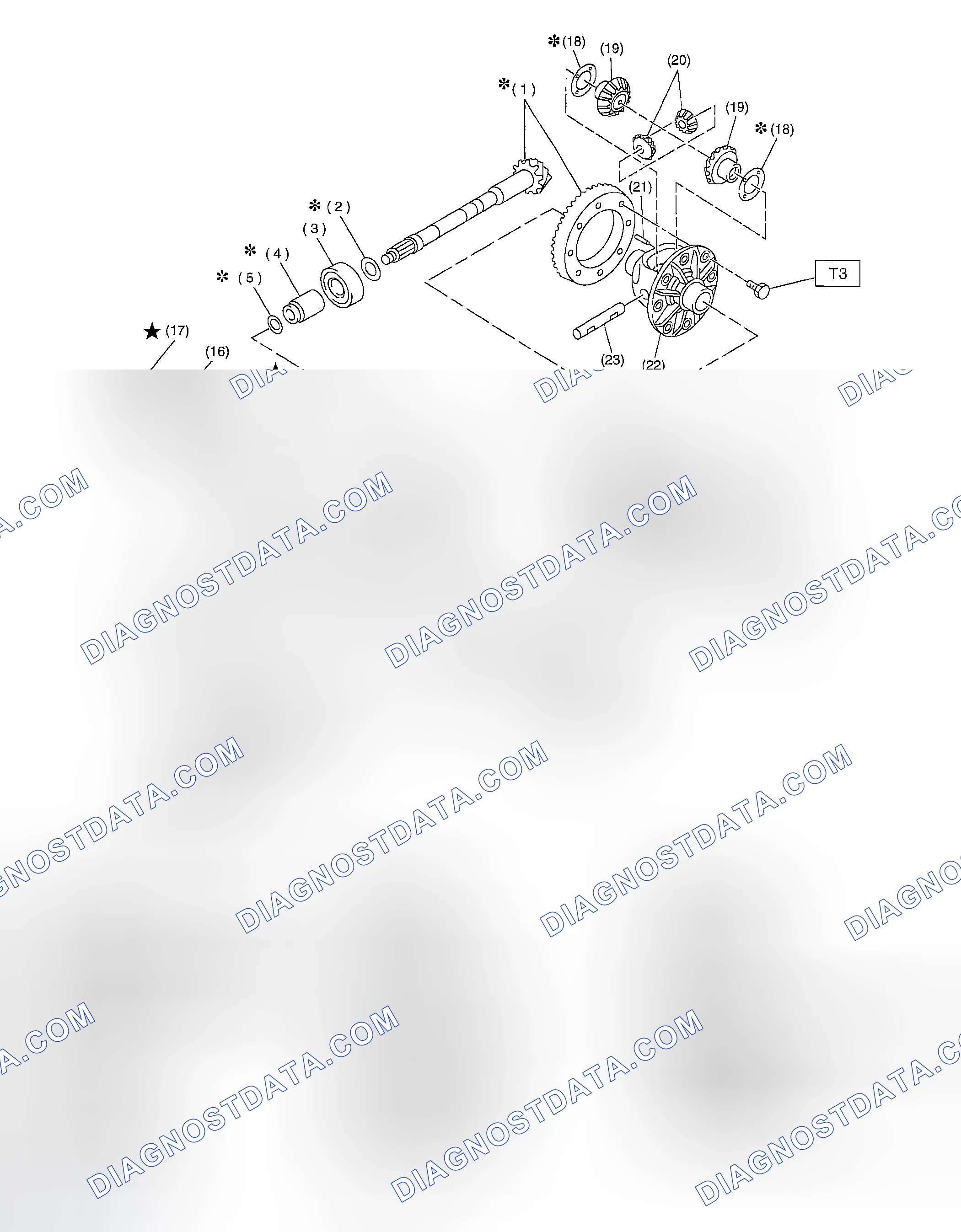 Scheme 137: REAR DIFFERENTIAL FOR VA-TYPE WITHOUT LSD