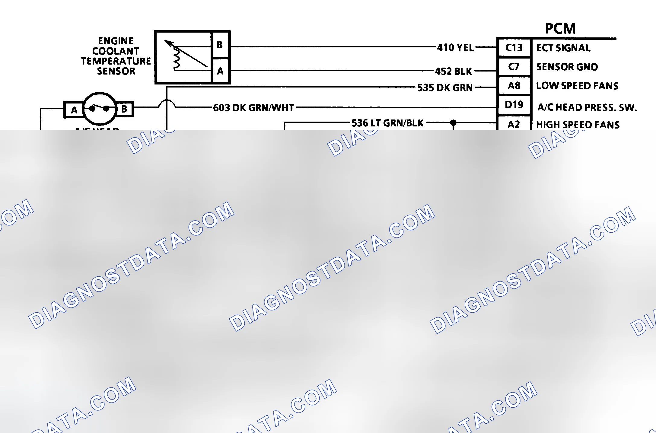 Scheme 257: Code 69 Schematic (3.8L "W" Body) A/C Head Pressure Switch