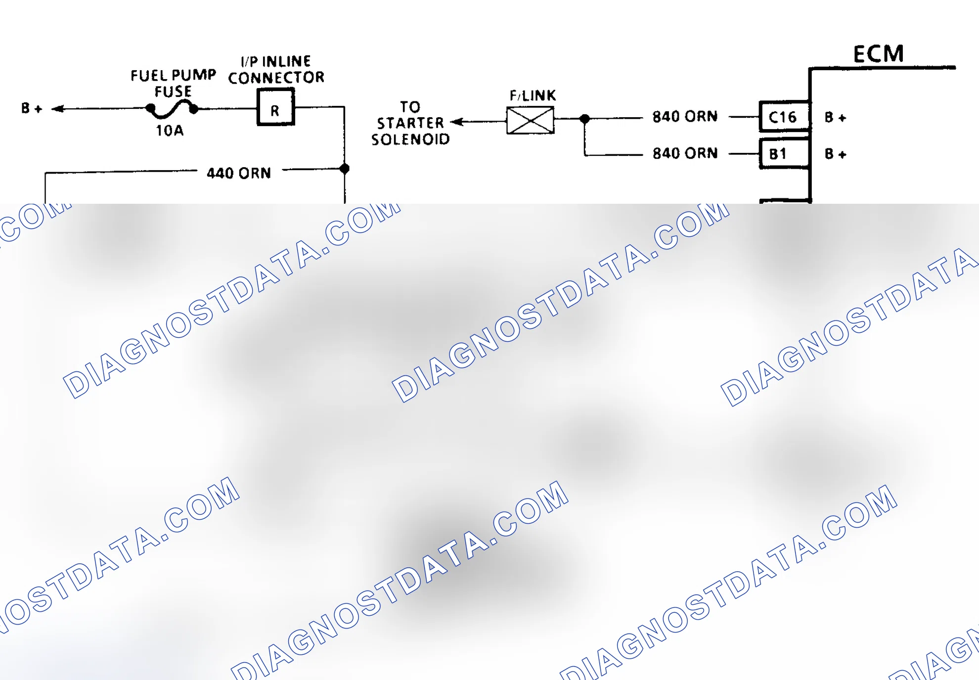 Scheme 166: Code 54 Schematic (3.1L) Fuel Pump Circuit