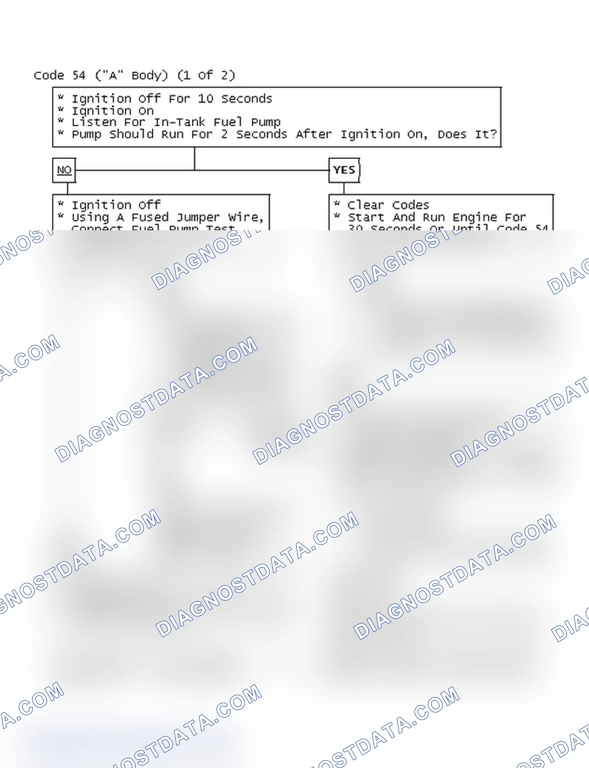 Scheme 549: Code 54, Fuel Pump Voltage Low ("A" Body) (1 Of 2)