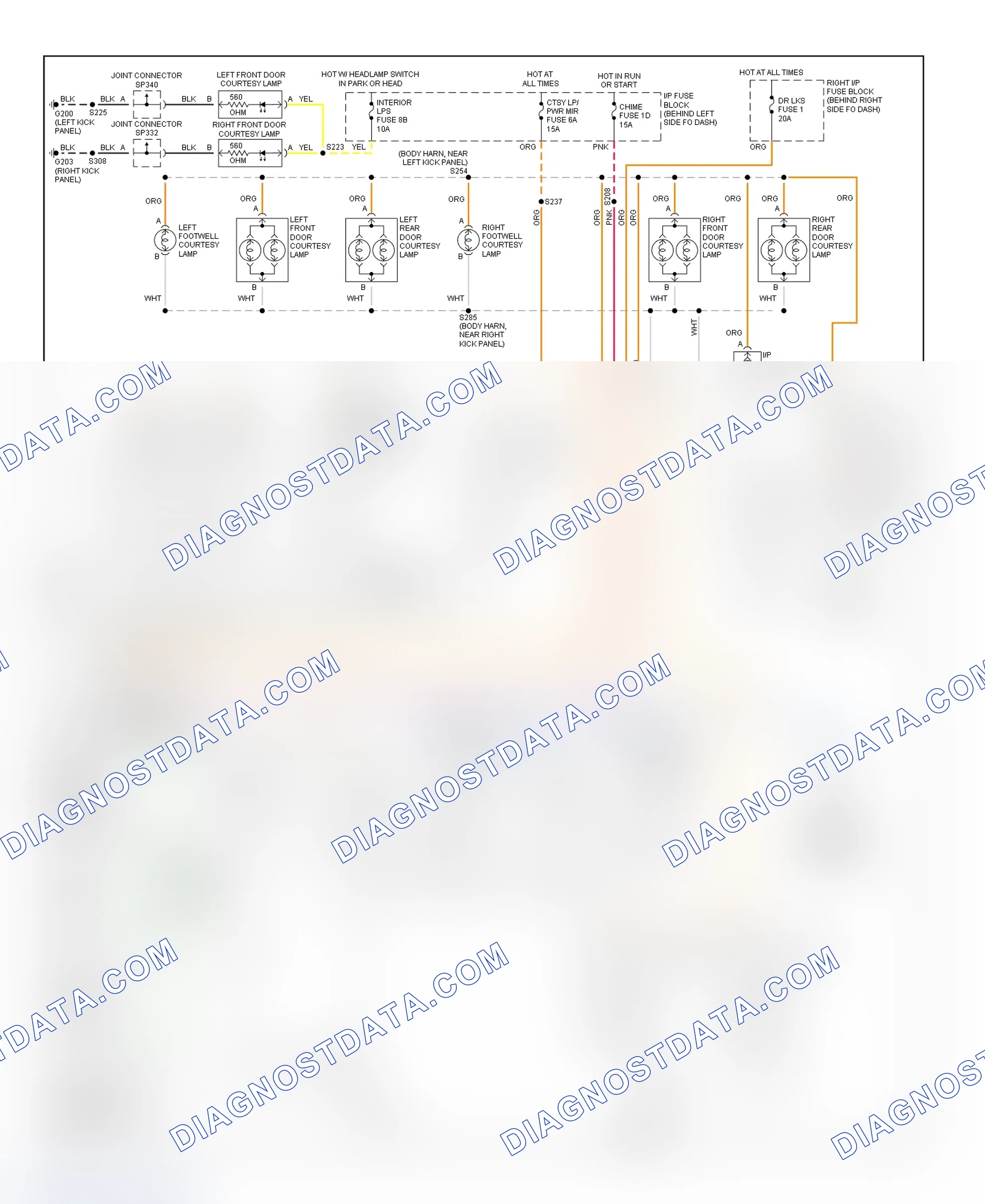 Scheme 13: Illumination/Interior Lights Wiring Diagram (Bonneville - 1 Of 2)