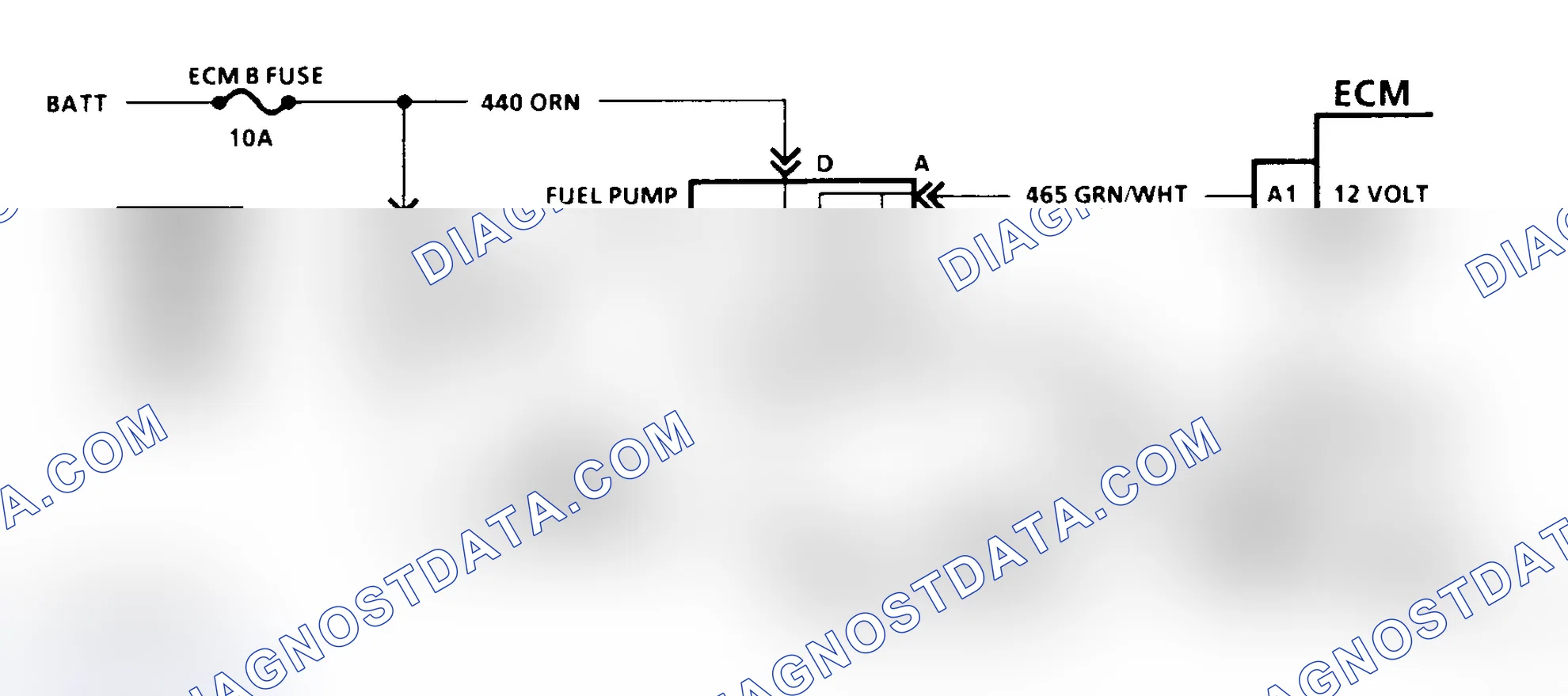 Scheme 85: Code 54 Schematic (Astro, Safari) Fuel Pump Circuit