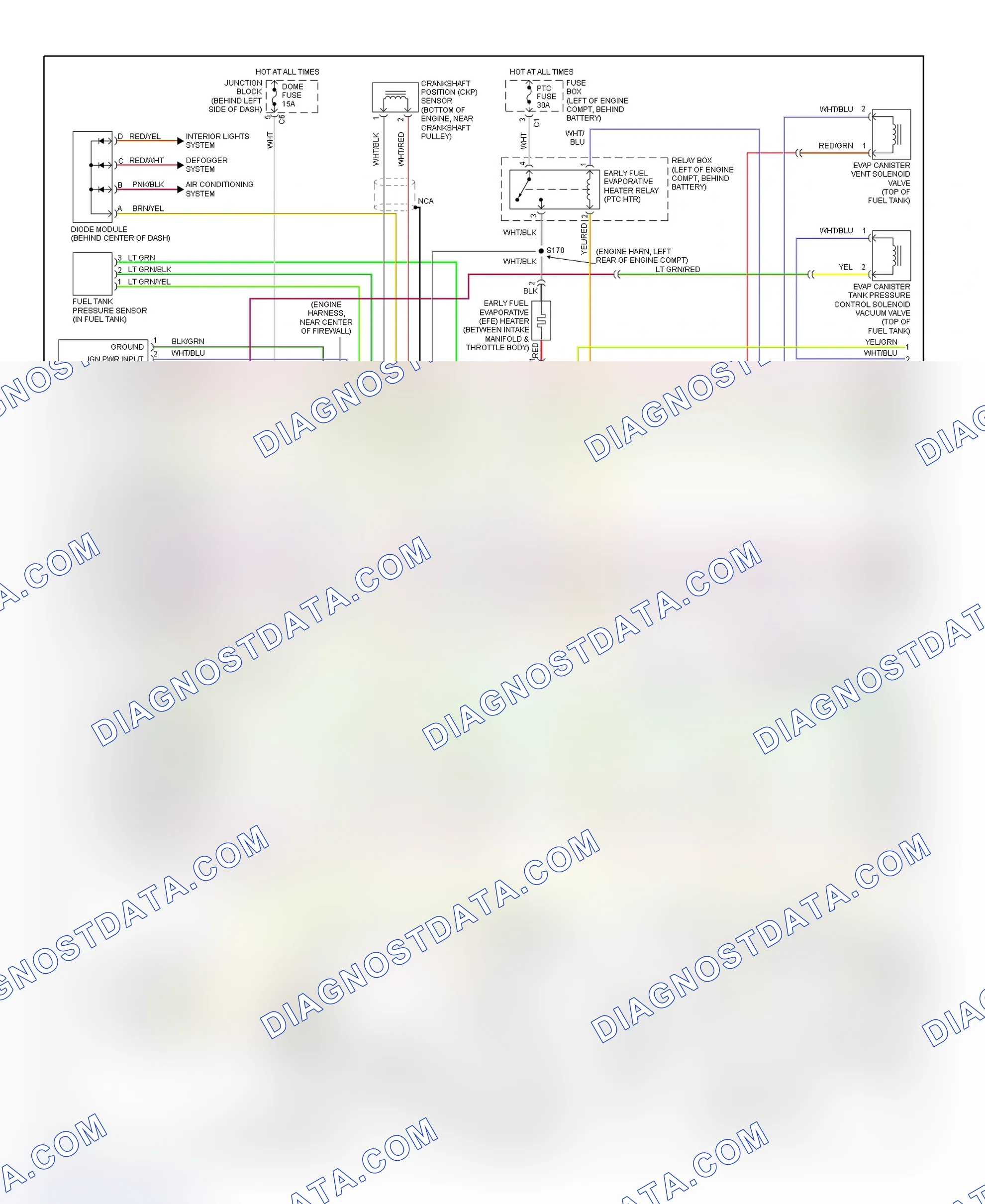 Scheme 141: PCM Wiring Diagram (Metro & Firefly (Canadian) - 1.0L - 1 Of 2)