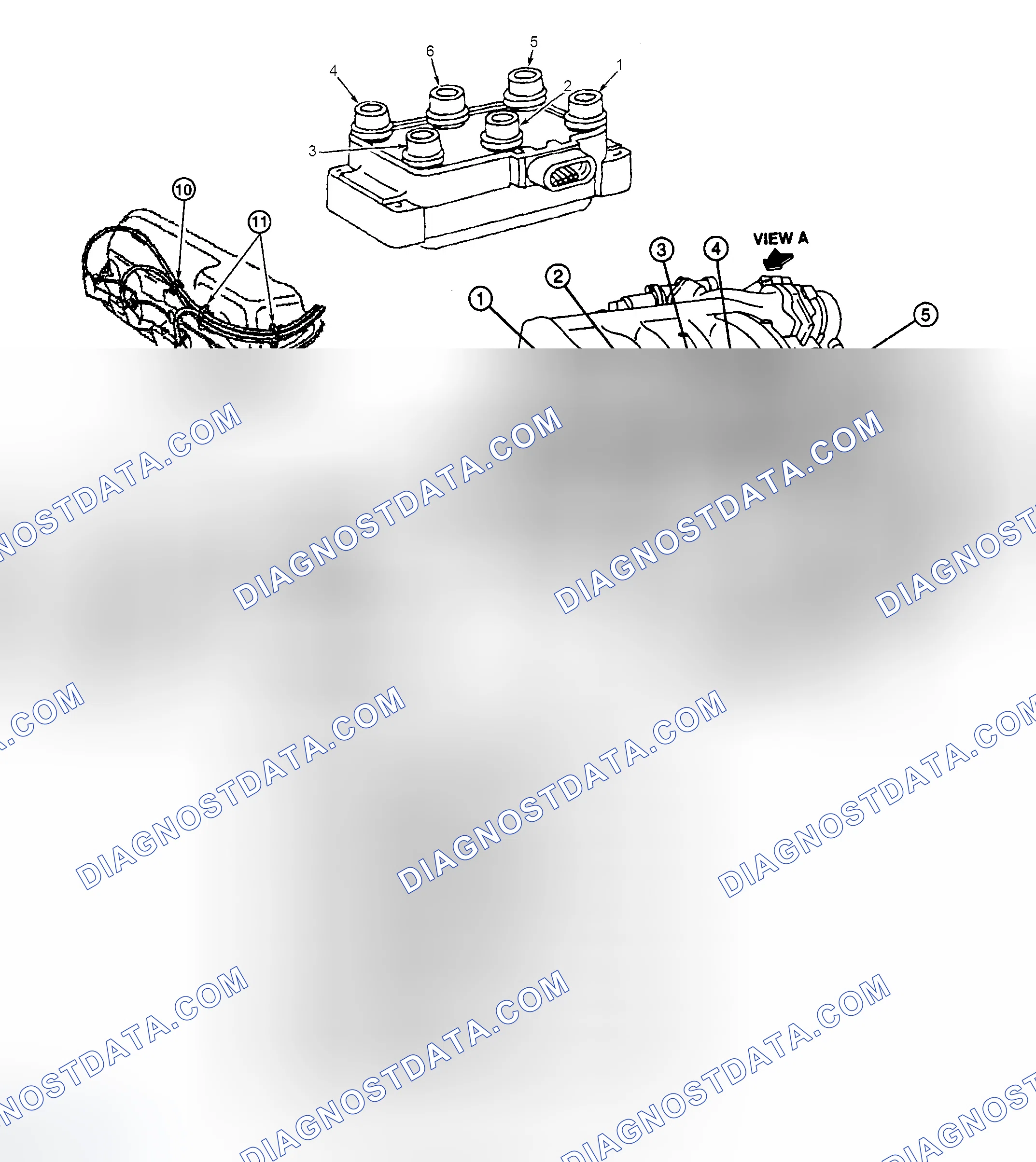 Scheme 6: Spark Plug Wire Routing (4.0L VIN "X")