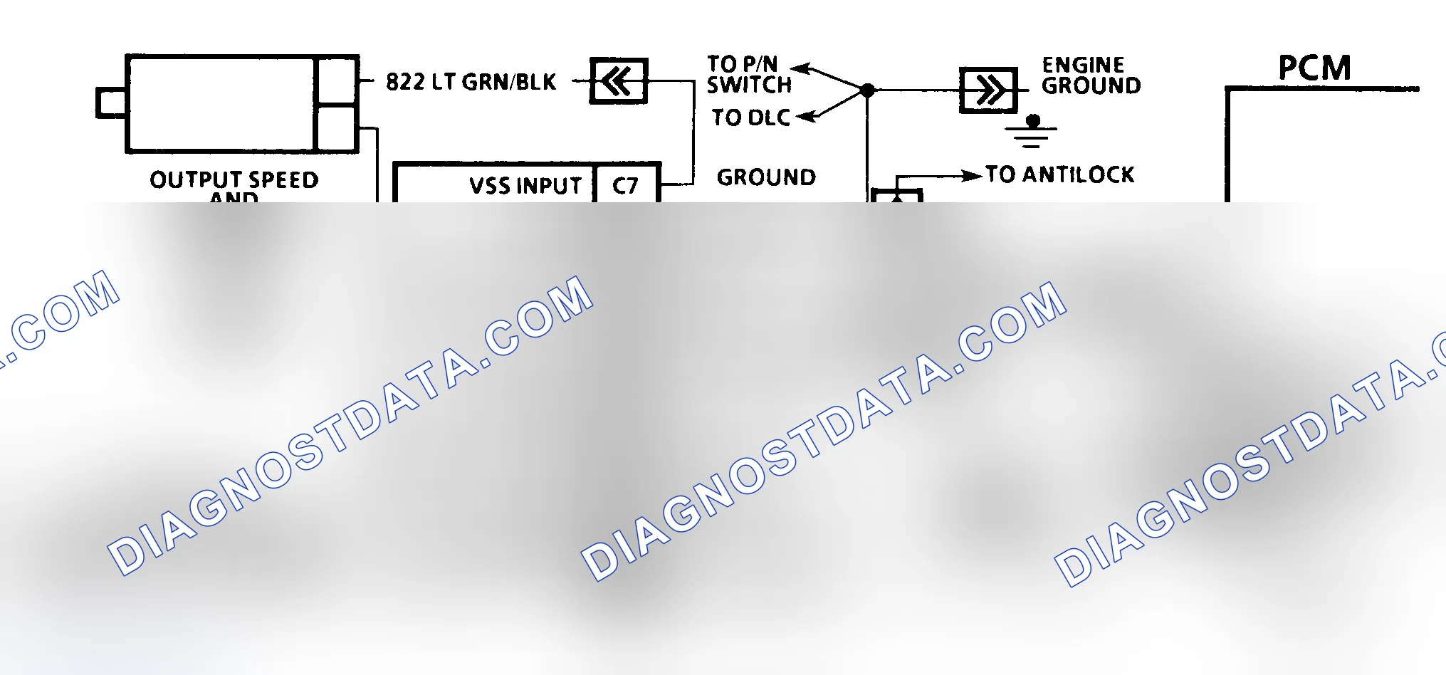 Scheme 322: DTC 16 Schematic ("C" & "K" Series) Vehicle Speed Signal Buffer Fault