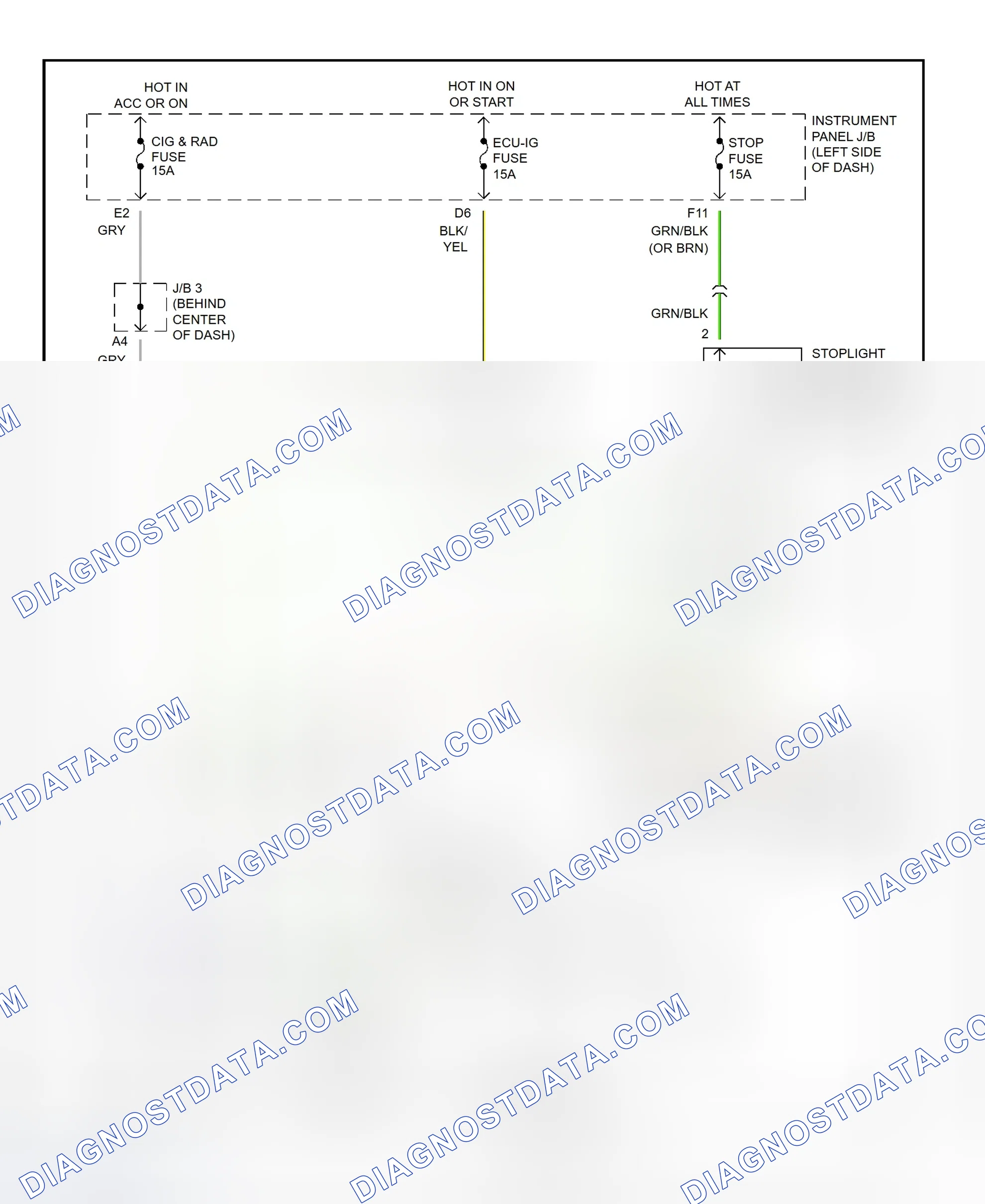 Scheme 12: Shift Interlock System Wiring Diagram (1995-96 Celica)