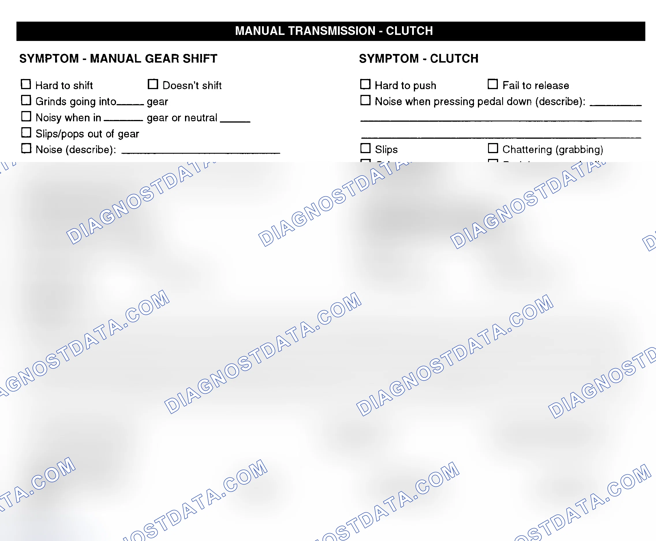 Scheme 10: Manual Transmission & Clutch