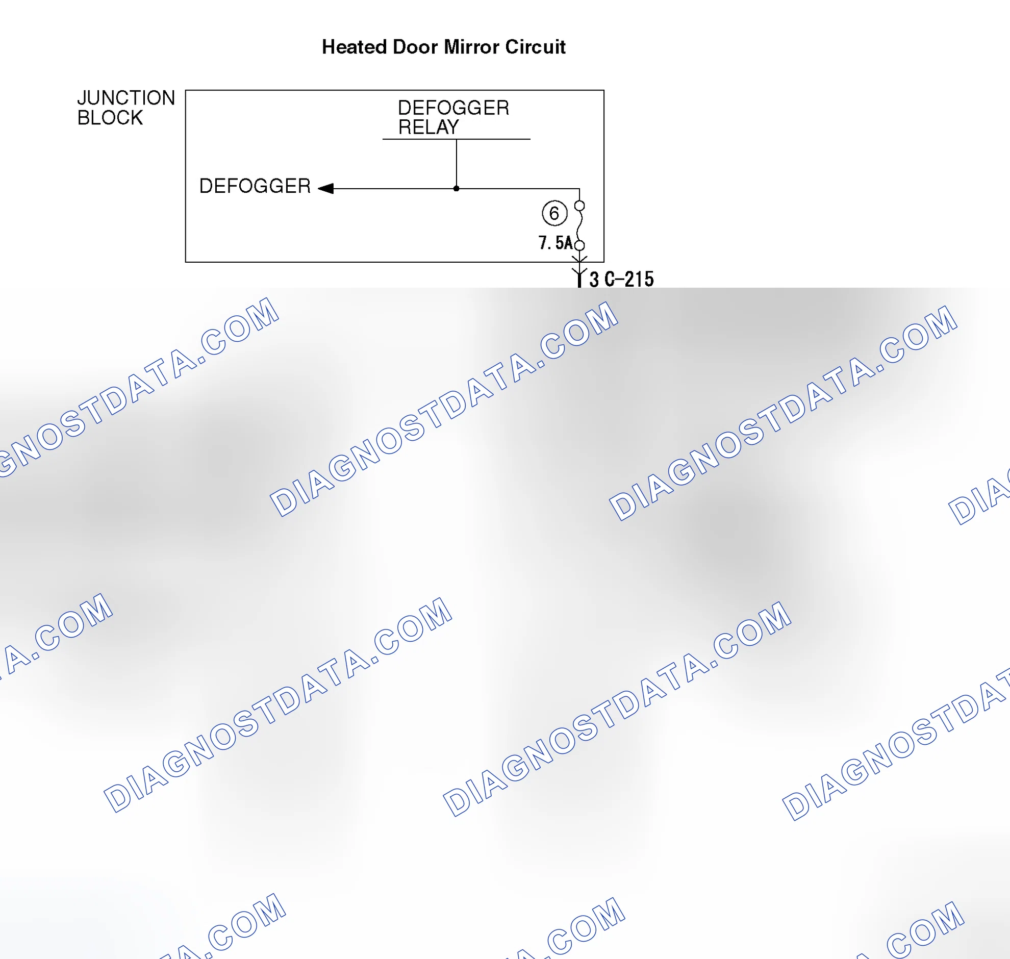 Scheme 21: INSPECTION PROCEDURE 2: THE RIGHT OR LEFT HEATED DOOR MIRROR DOES NOT OPERATE