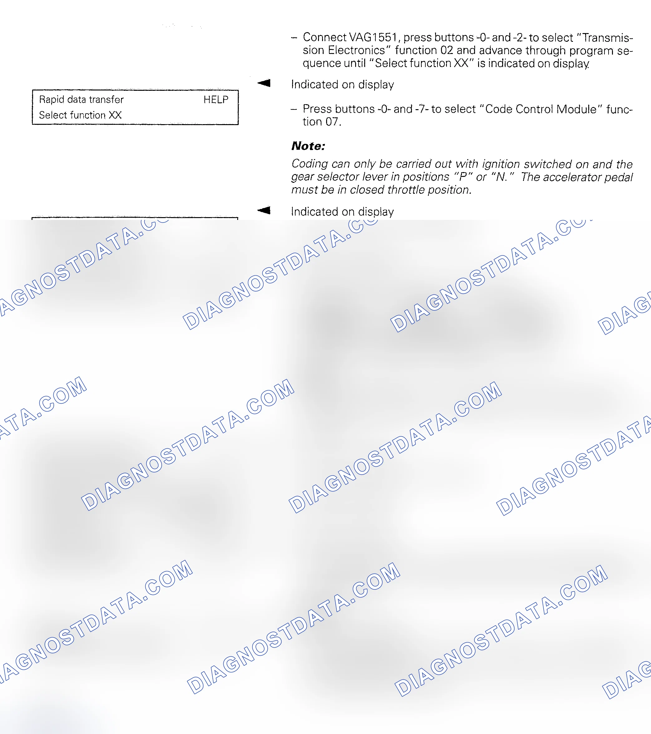 Scheme 39: TRANSMISSION CONTROL MODULE CODING (1996)
