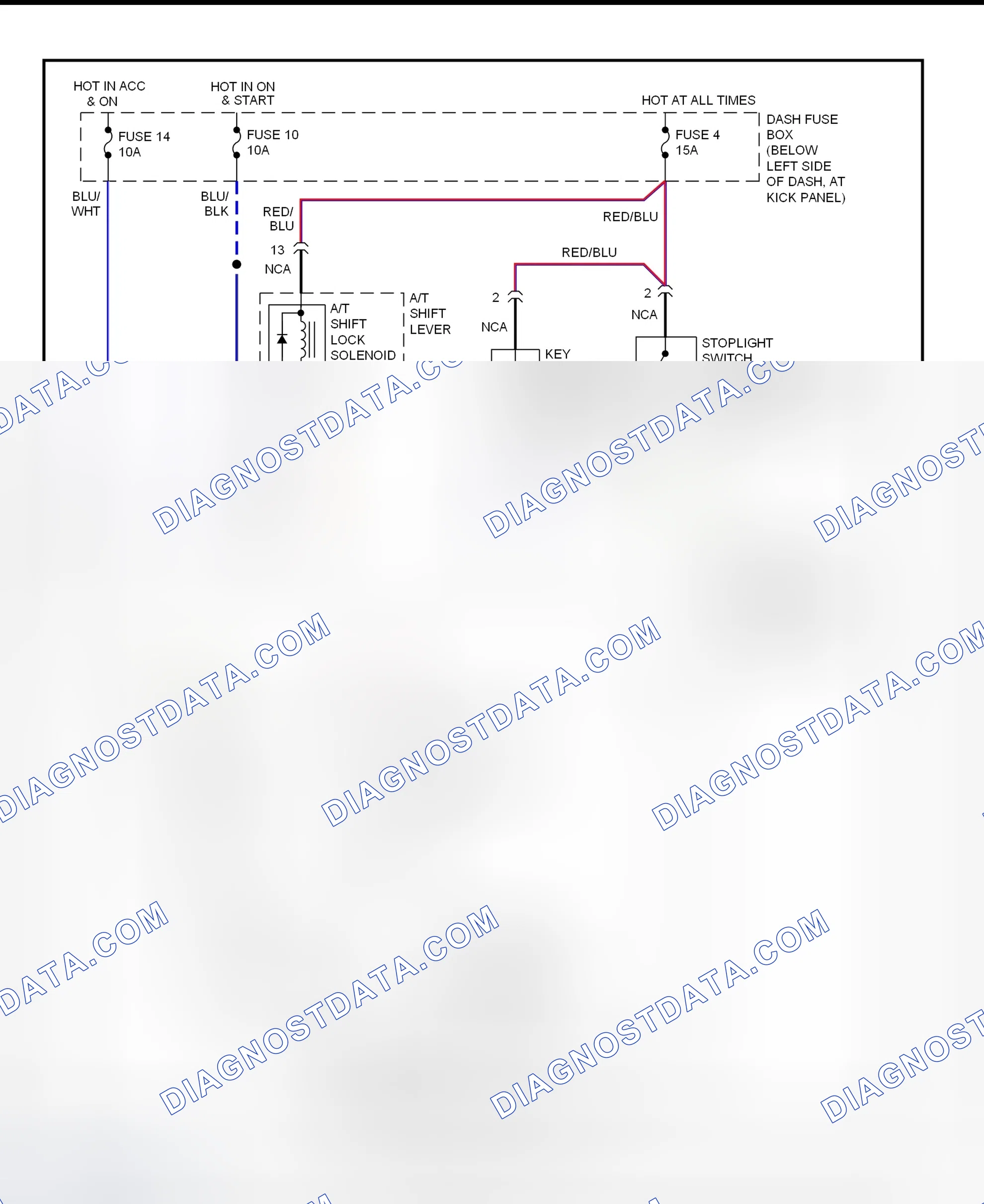 Scheme 78: Shift Interlock System Wiring Diagram (1999 Accent)