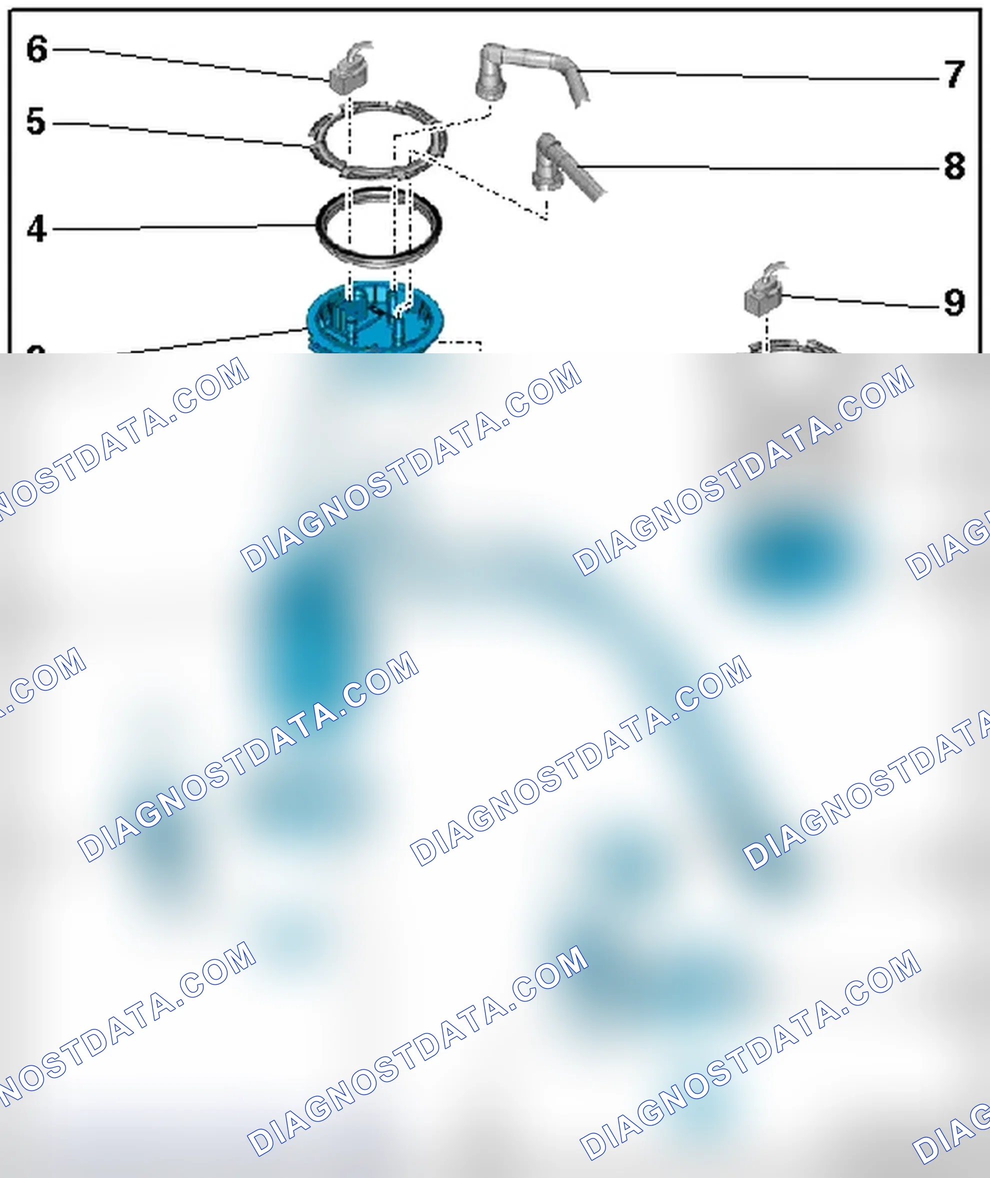 Scheme 94: FUEL DELIVERY UNIT, SUCTION JET PUMP AND FUEL GAUGE SENSOR ASSEMBLY OVERVIEW
