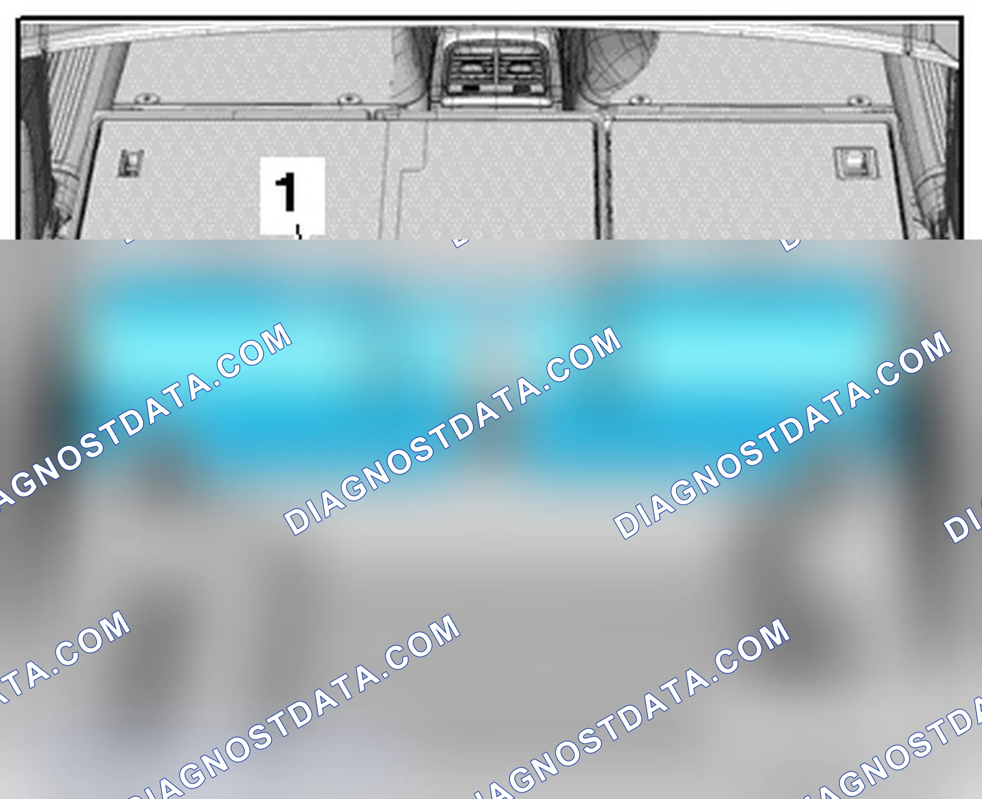 Scheme 108: FRONT LUGGAGE COMPARTMENT FLOOR WITH RAILS