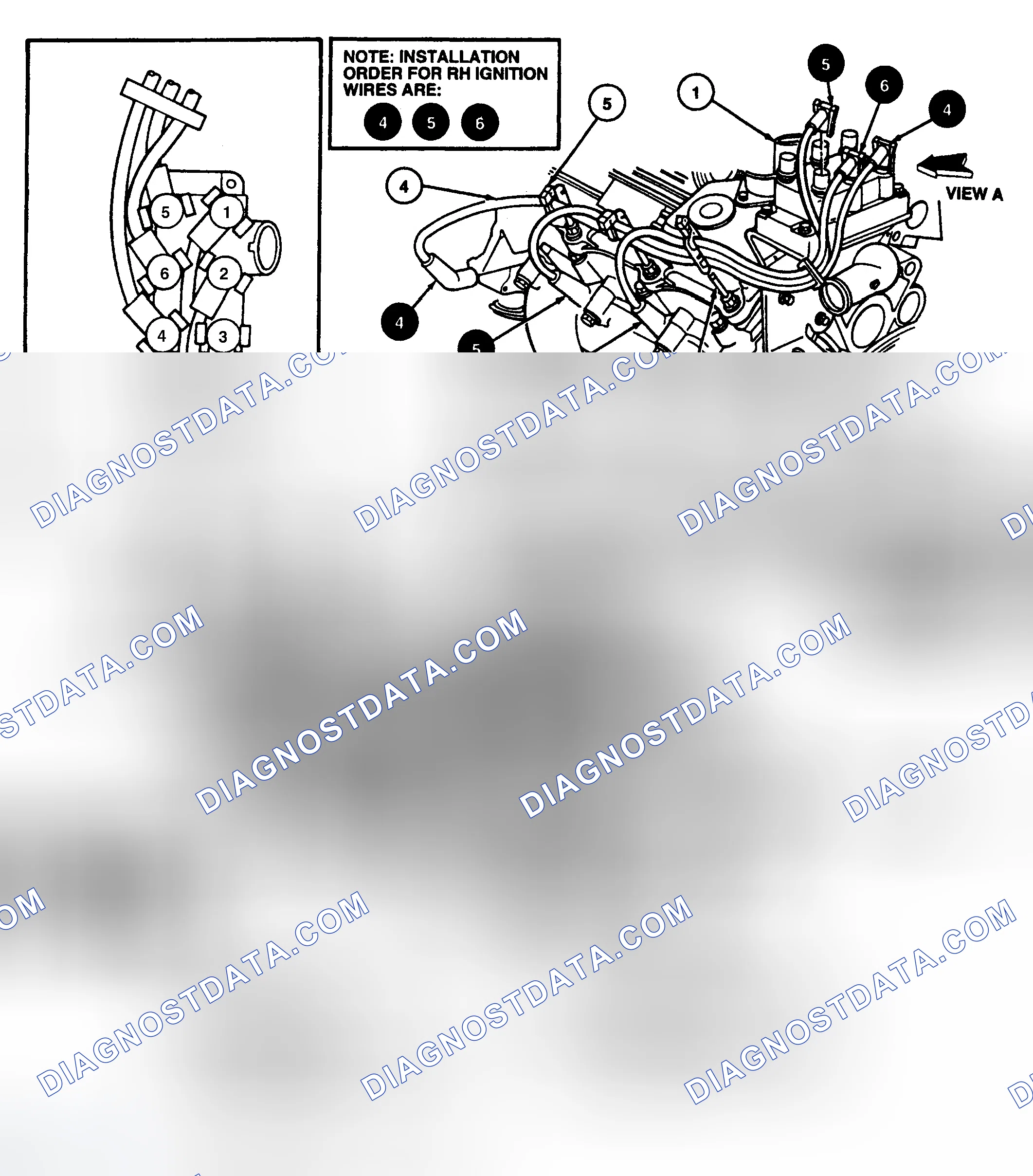Scheme 9: Spark Plug Wire Routing (3.0L - Windstar)