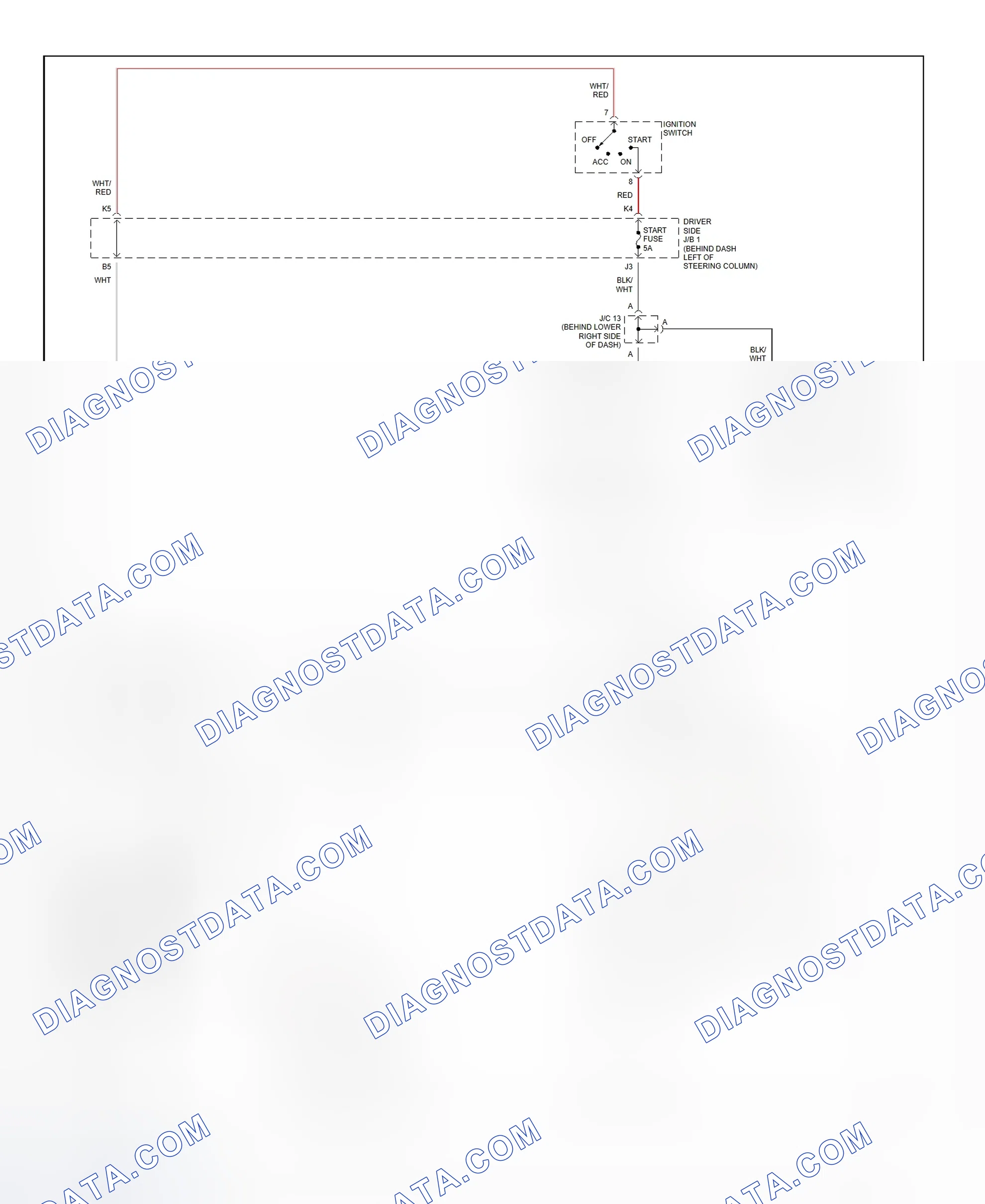 Fig. 31: Starting System Wiring Diagram (Sienna)