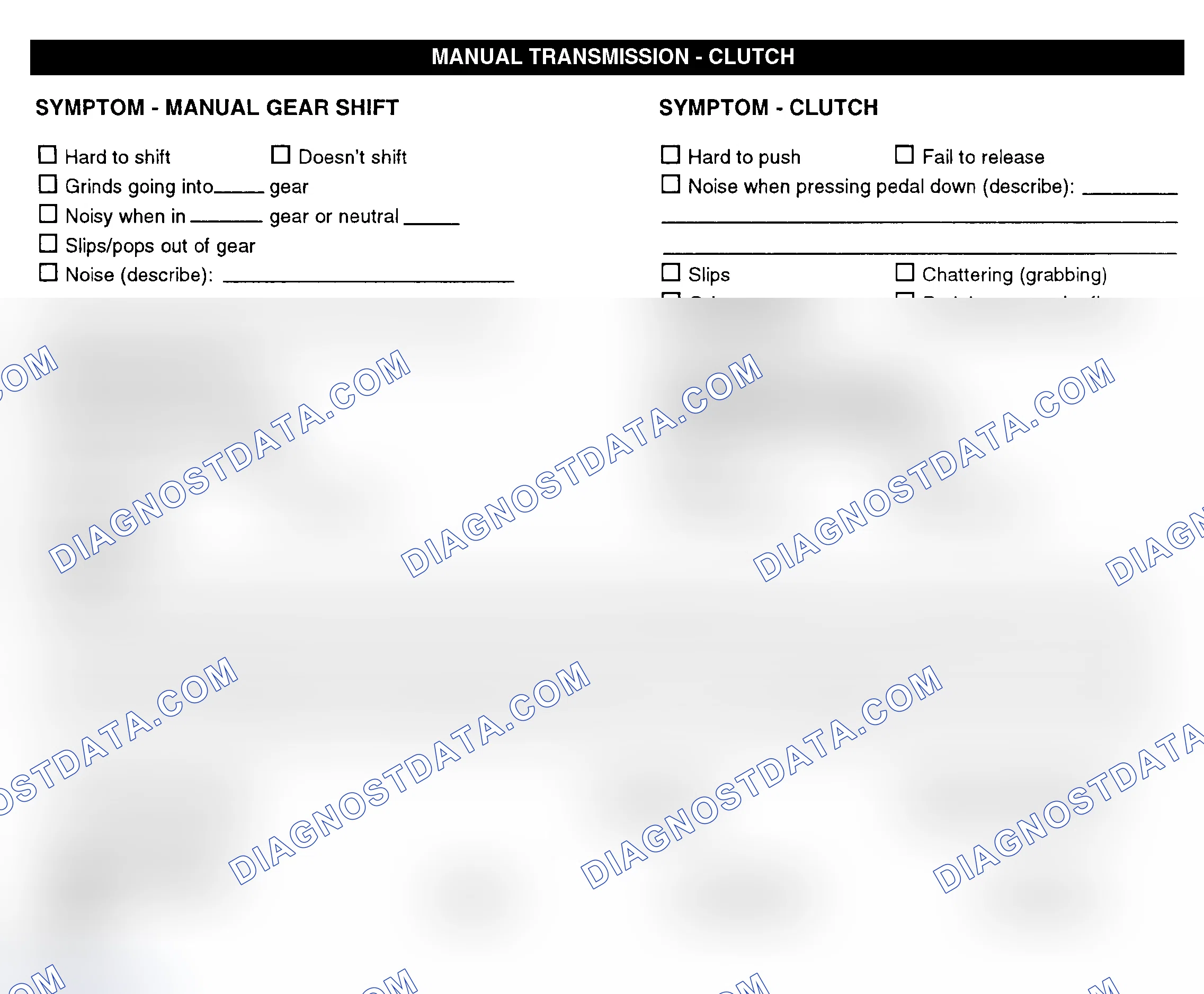 Scheme 10: Manual Transmission & Clutch