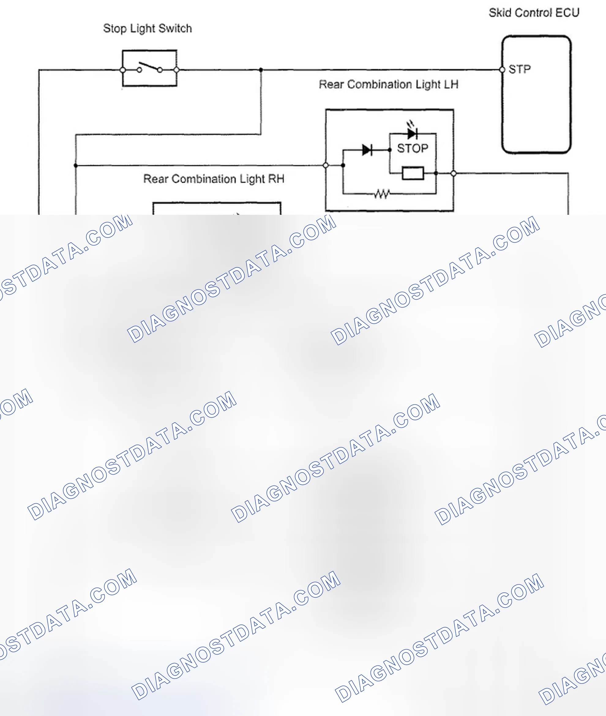 Scheme 14: Stop Light Switch Wiring Diagram (1 Of 2)