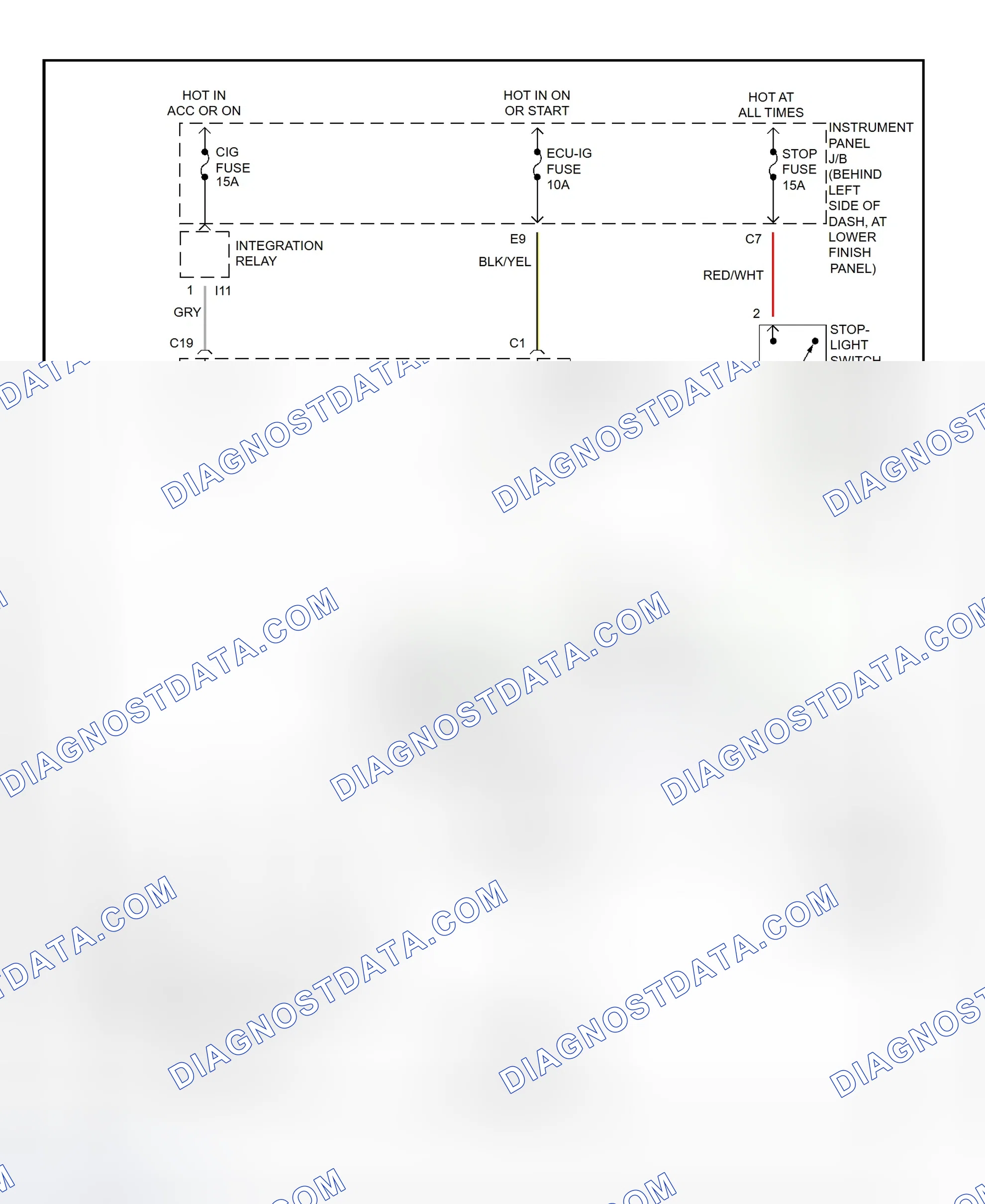Scheme 301: Shift Interlock System Wiring Diagram (2001 - Toyota Corolla)