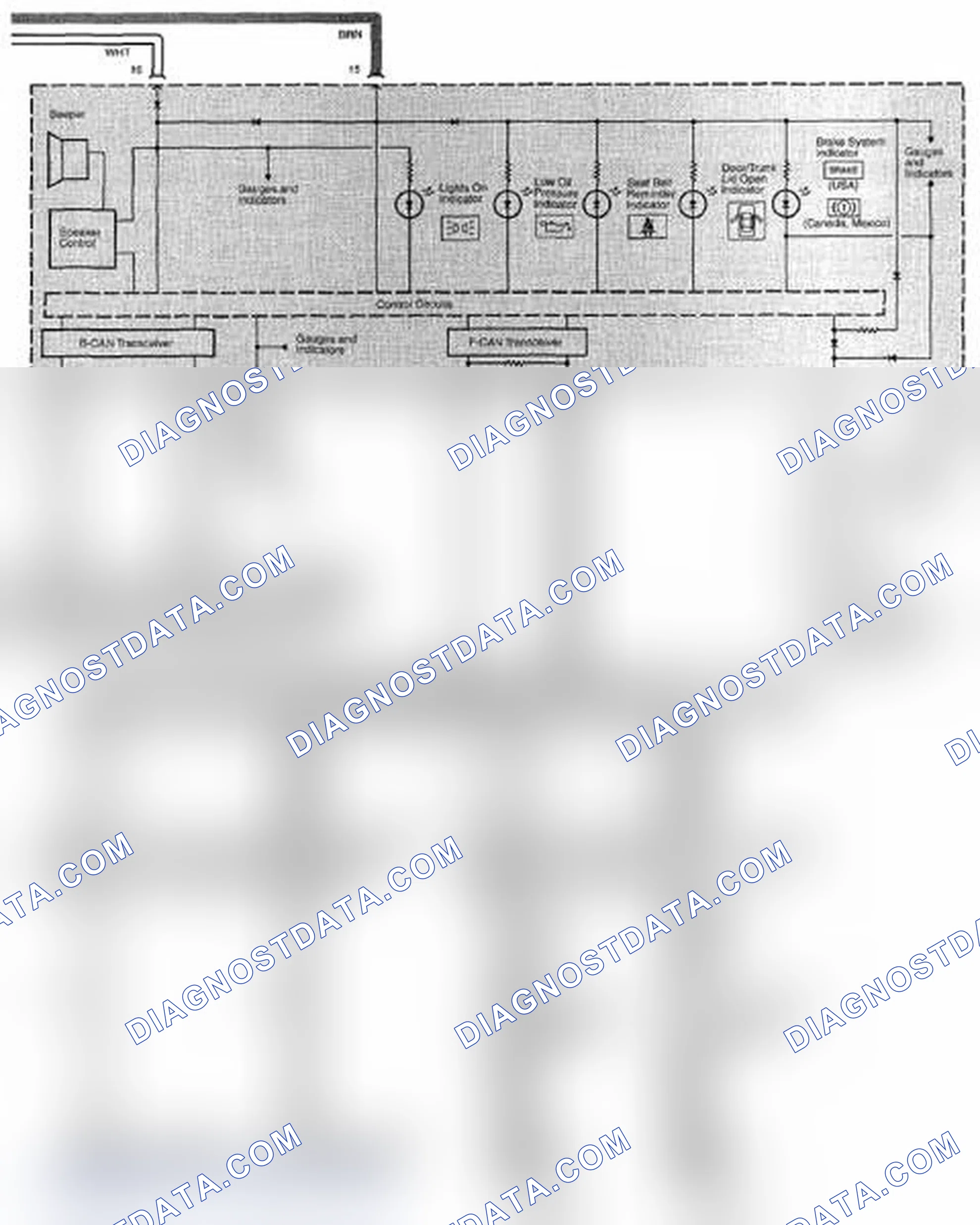 Scheme 314: Reminder Systems, Safety Indicator, Key Light Timer, And Low Oil Pressure Indicator Circuit Diagram - Without Keyless Access (Page 73-2)