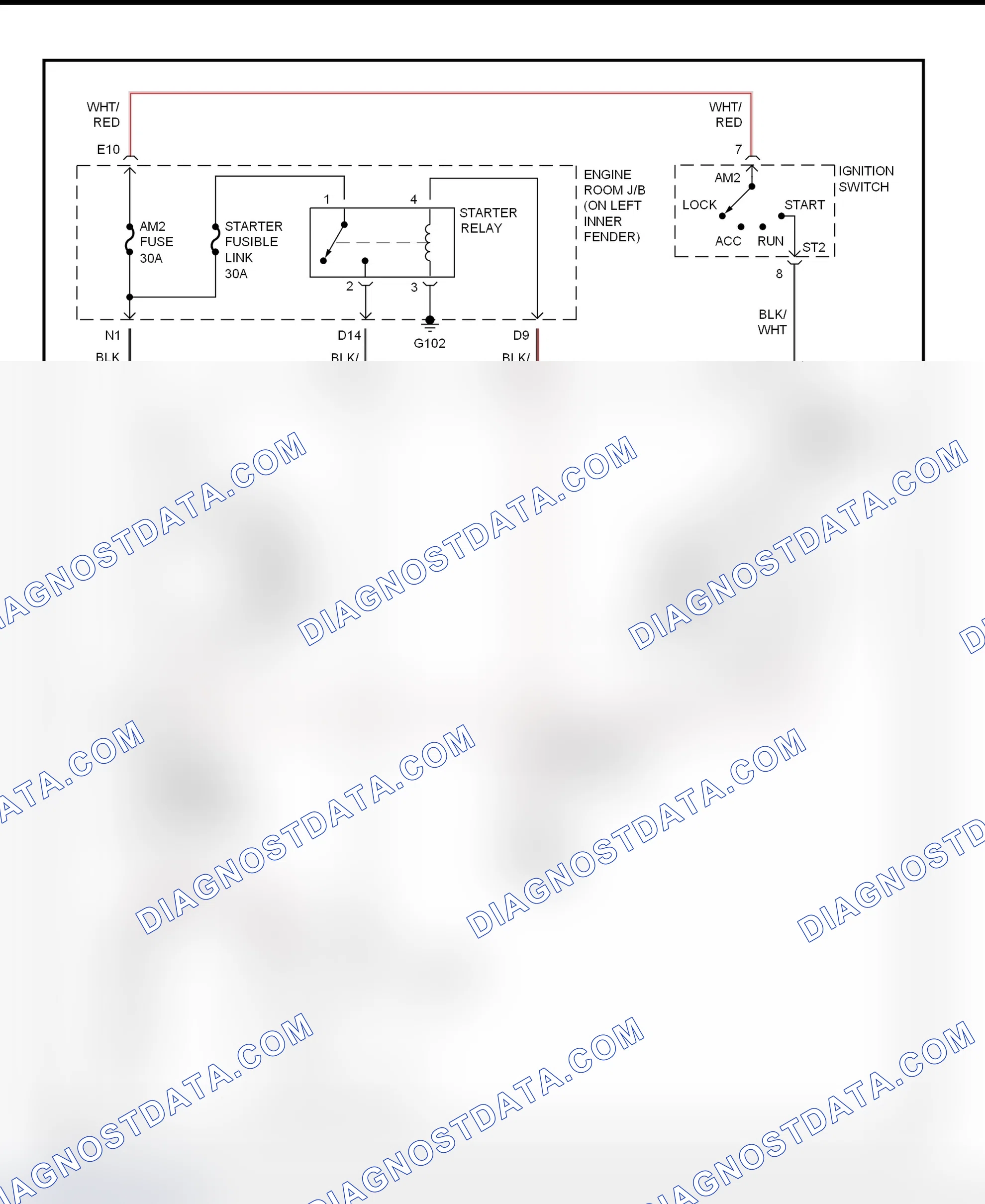 Fig. 26: Starting System Wiring Diagram (Lexus LX470)