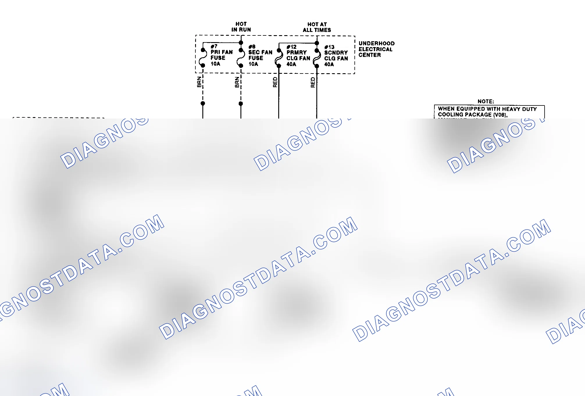 Scheme 4: Cooling Fan Circuit Wiring Diagram ("B" Body)