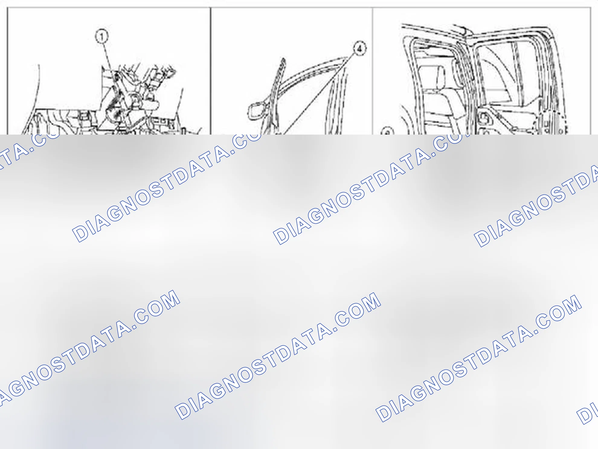 Scheme 7: Door Lock Function: Component Parts Location - Crew Cab [Door Lock and Unlock Switch]