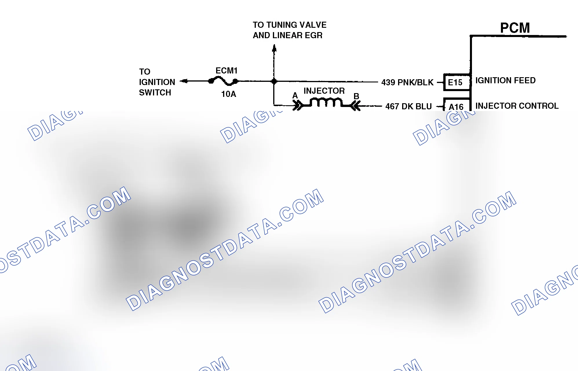 Scheme 53: Code 42 Schematic ("L" & "M" Series 4.3L VIN W) Ignition Control