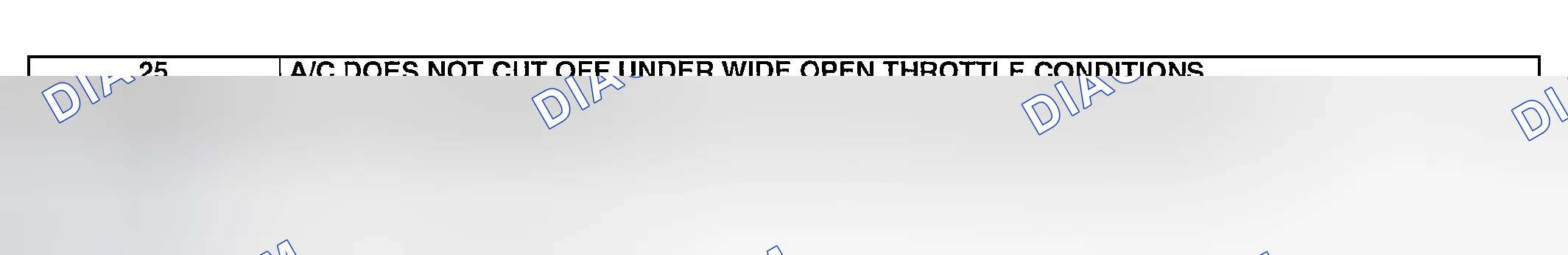 Scheme 449: NO. 25 A/C DOES NOT CUT OFF UNDER WIDE OPEN THROTTLE CONDITIONS