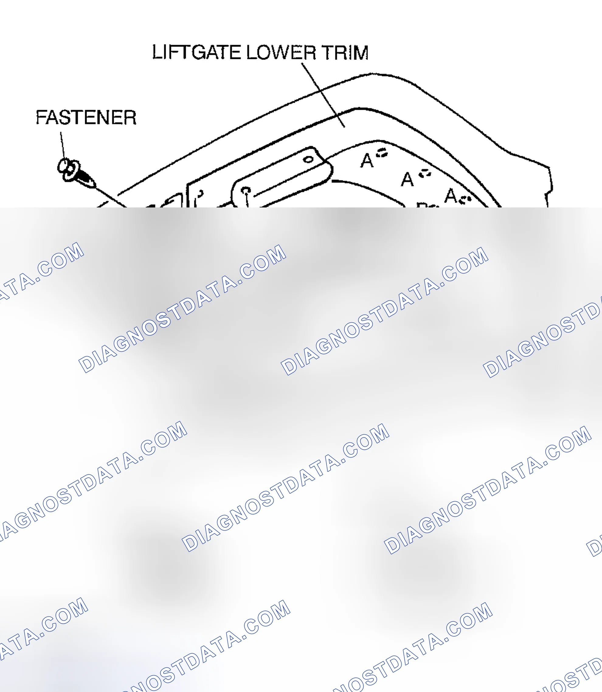 Scheme 38: LIFTGATE LOWER TRIM REMOVAL/INSTALLATION