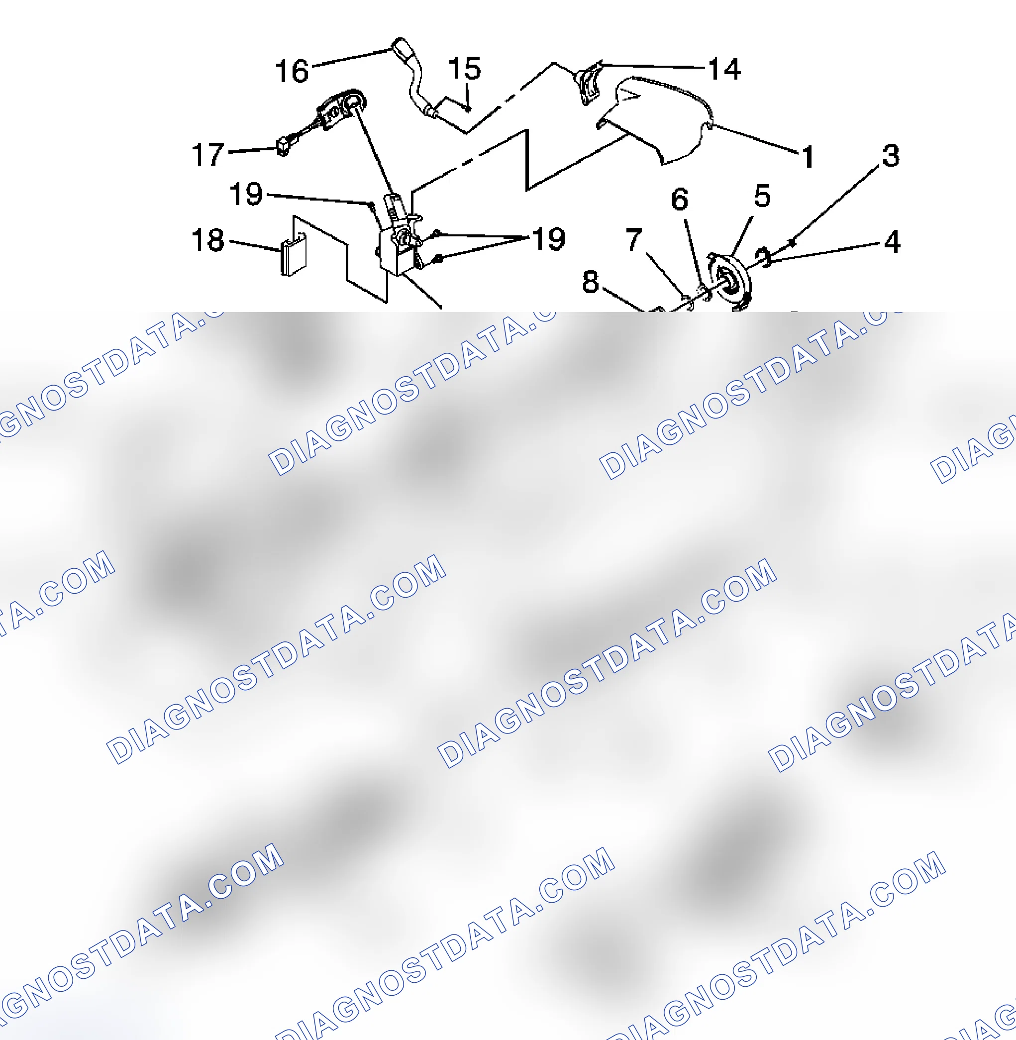 Scheme 4: Steering Column Disassembled View (Automatic Tilt)