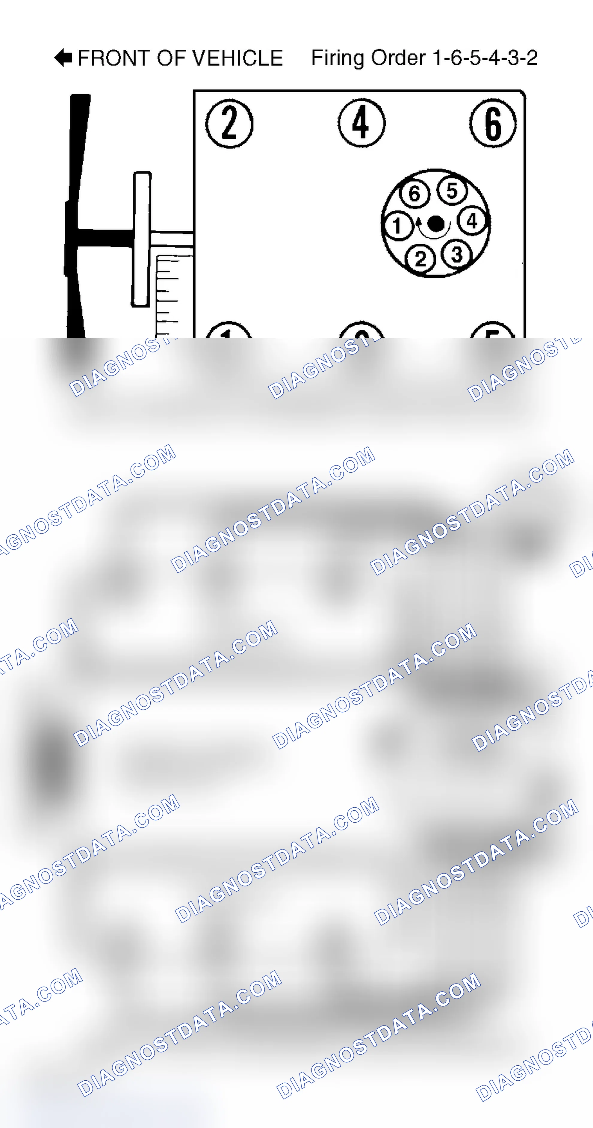 Scheme 3: Firing Order, Cylinder Identification & Spark Plug Wire Routing (4.3L)