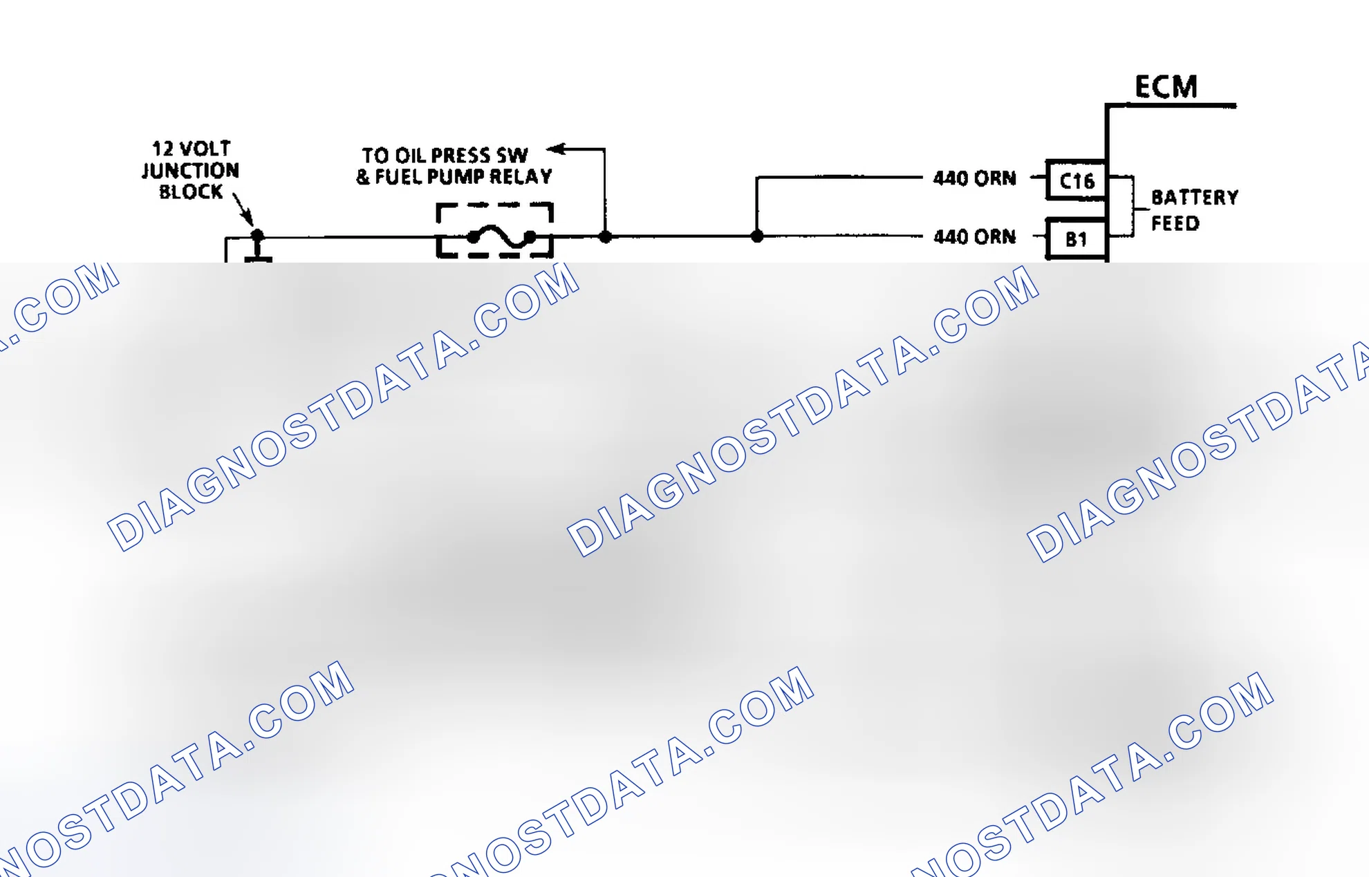 Scheme 2: Fuel Injection Diagnostic Circuit Schematic (Except 4.3L Turbo & Models With 4L80-E Transmission)