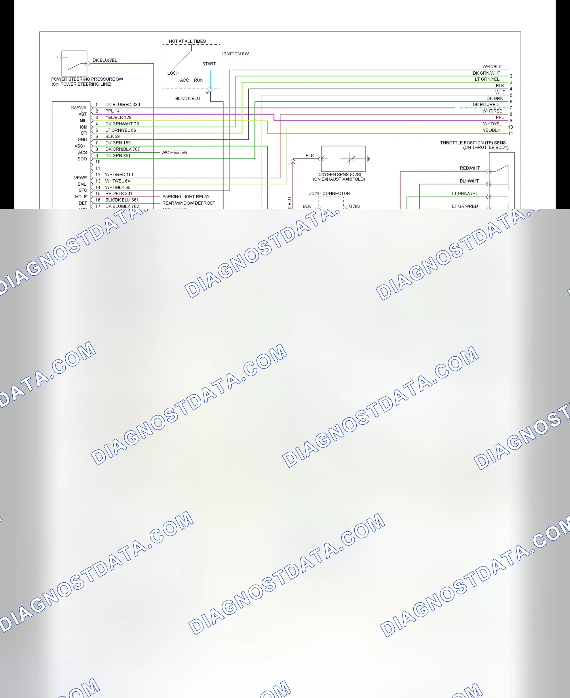Scheme 202: EEC Wiring Diagram Escort & Tracer 1.8L A/T - 1 Of 2