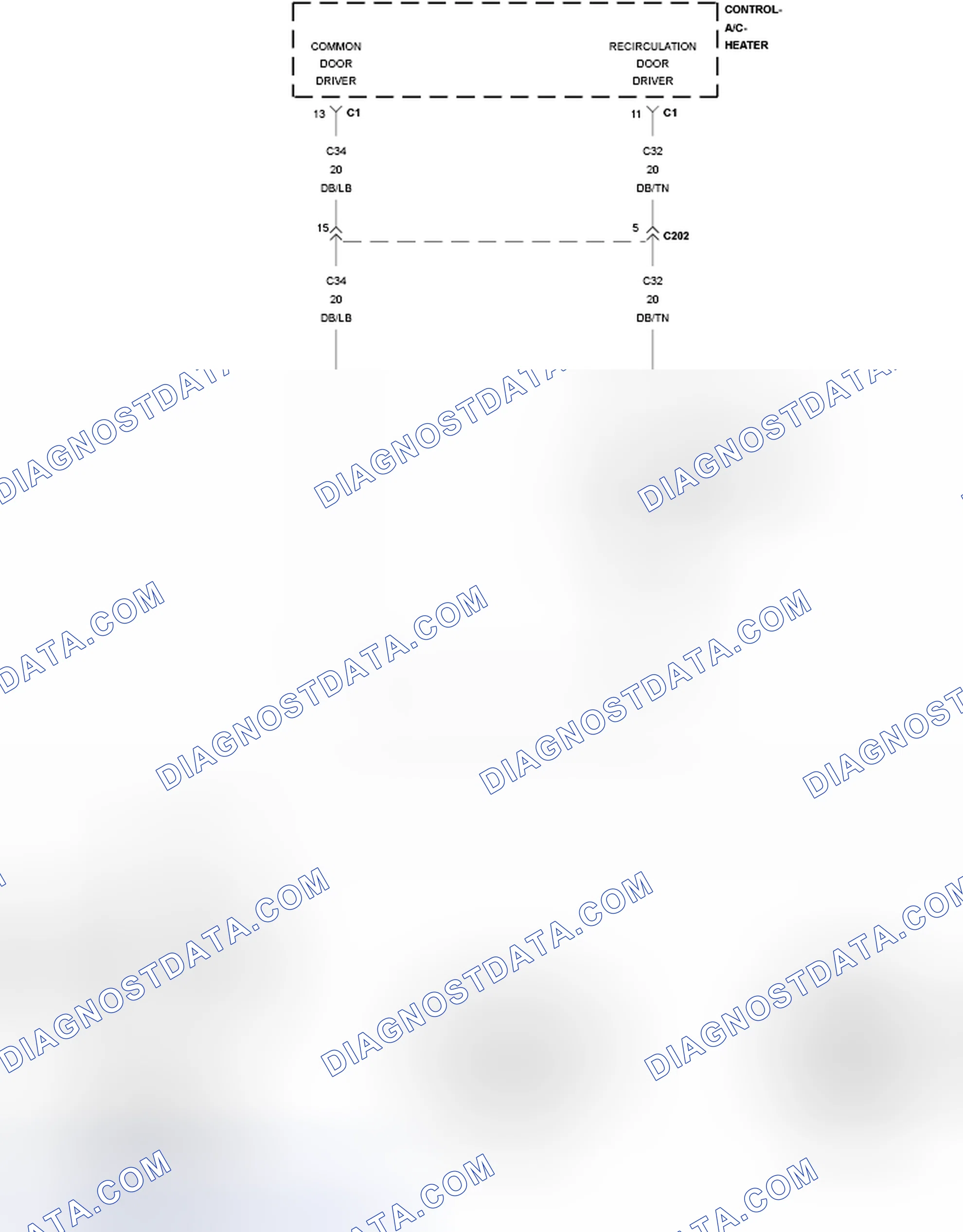 Scheme 43: B105B-RECIRCULATION DOOR CONTROL CIRCUIT OPEN