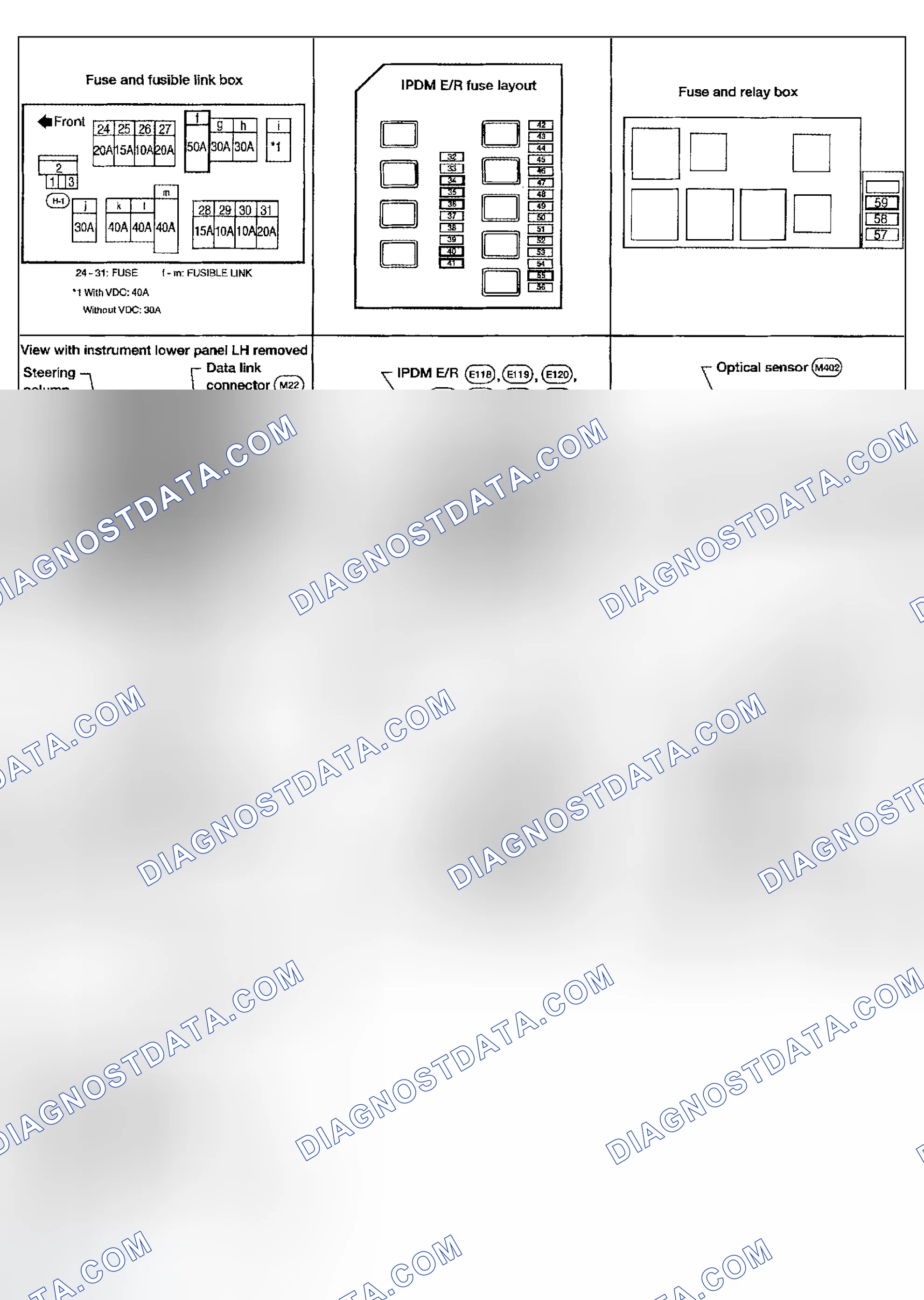 Scheme 59: Component Parts and Harness Connector Location