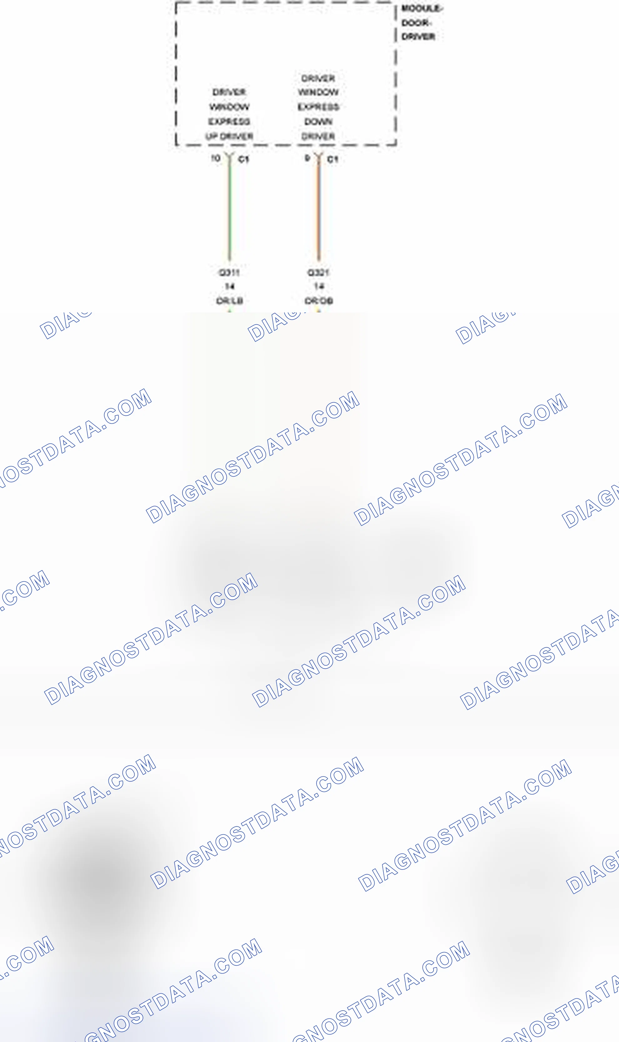 Scheme 297: B1854-DRIVER WINDOW CONTROL CIRCUIT LOW