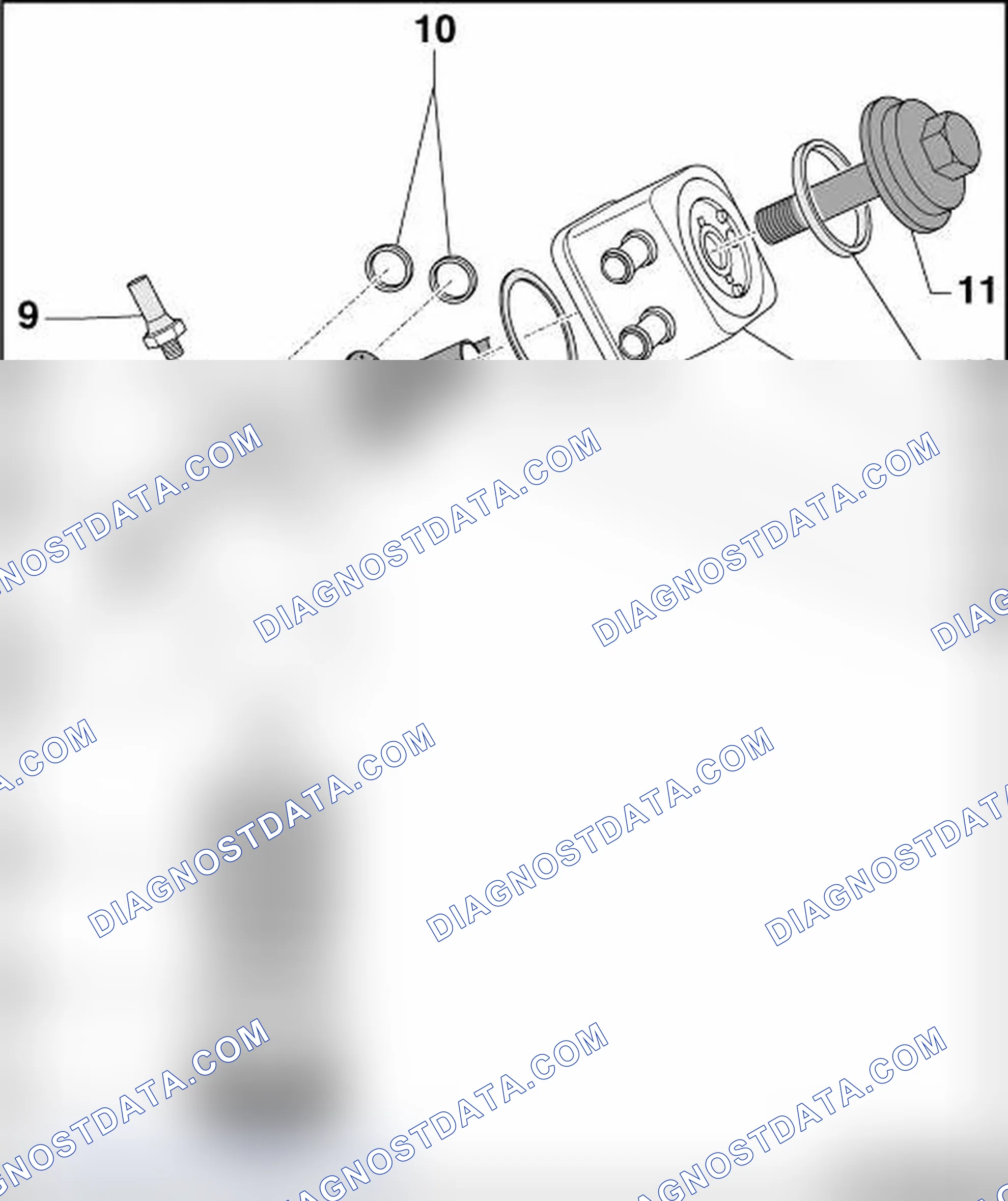 Scheme 133: OIL COOLER AND OIL FILTER HOUSING ASSEMBLY OVERVIEW