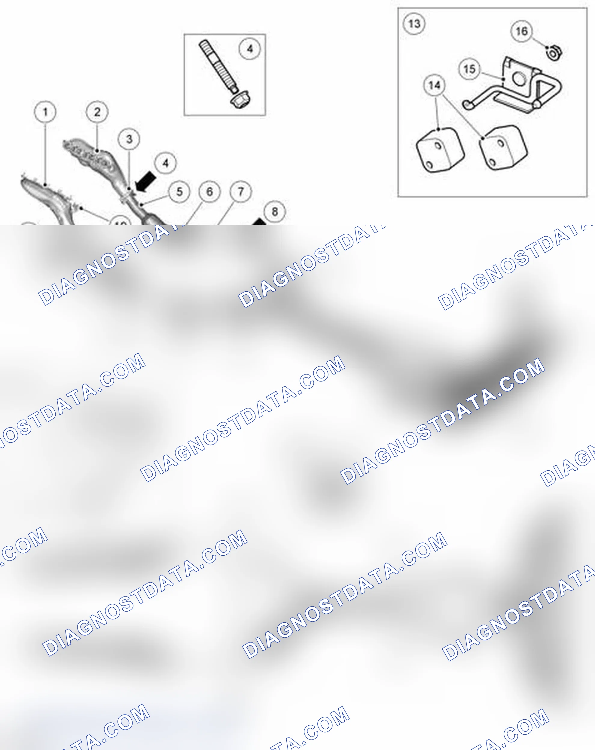 Scheme 19: 4.4L V8 COMPONENT LOCATION - REST OF WORLD (ROW) FROM 2006MY ONWARDS AND NORTH AMERICAN SPECIFICATIO
