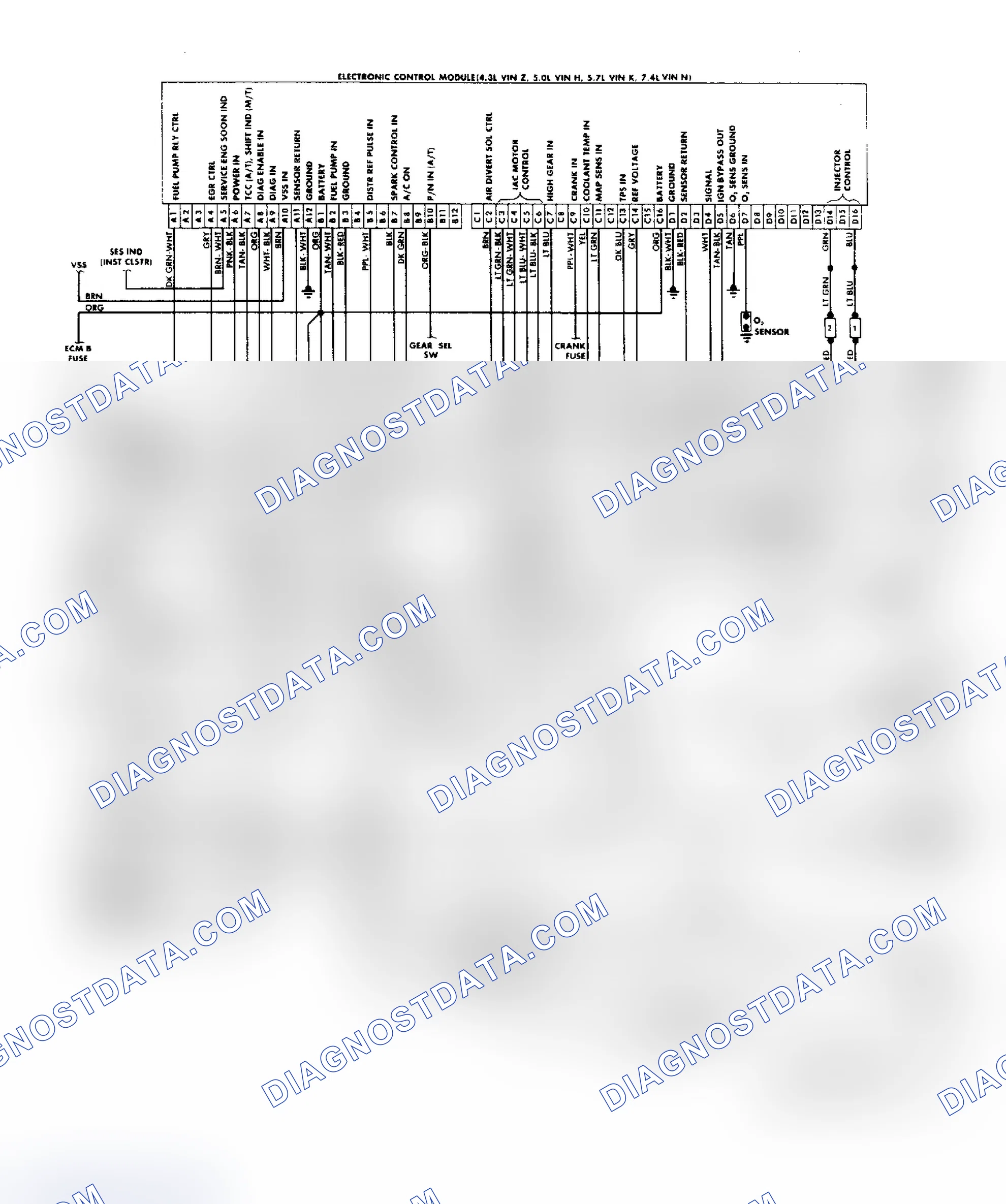 Scheme 68: "G" Series Van (4.3L, 5.0L & 5.7L & 7.4L) Wiring Diagram
