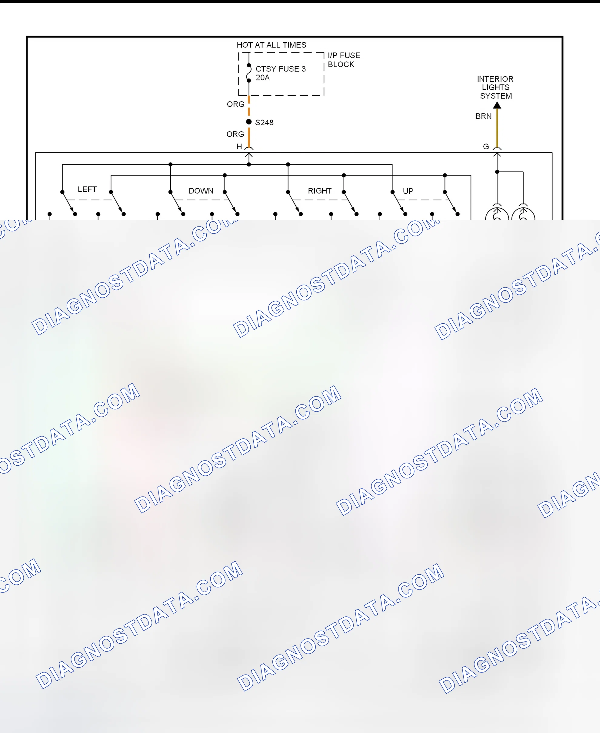 Fig. 11: Power Mirror System Wiring Diagram (Escalade, Pickup, Tahoe & Yukon - Old Style)