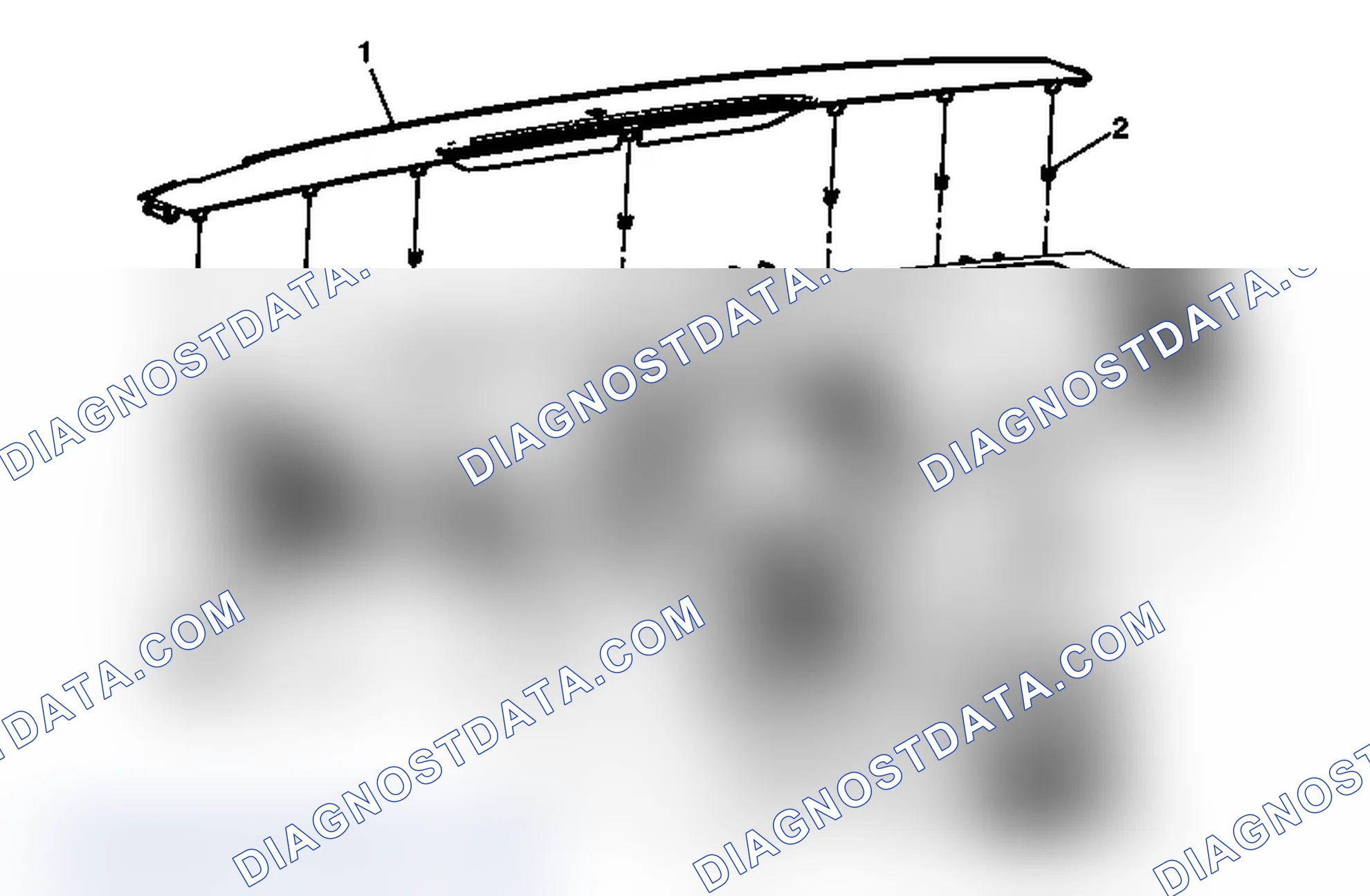 Scheme 165: Instrument Panel Upper Trim Panel with Windshield Defroster Nozzle Grille Replacement (Cadillac)