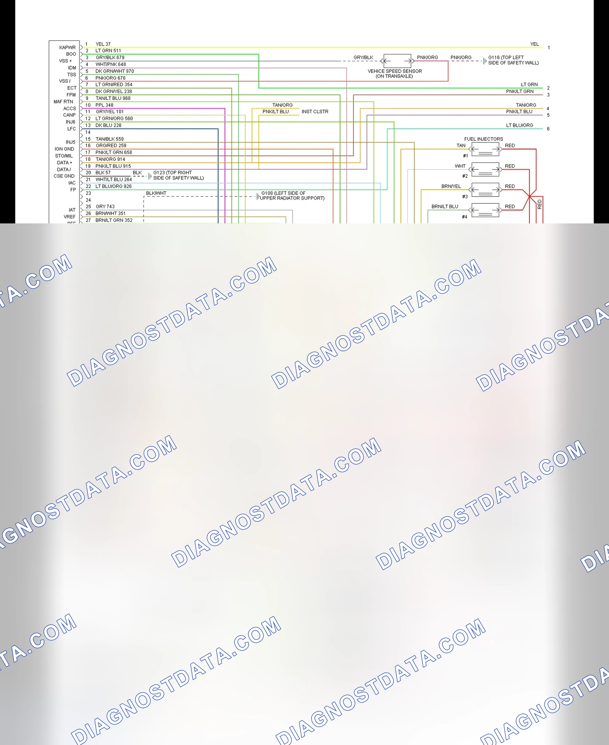 Scheme 157: EEC-IV Wiring Diagram (Continental 3.8L - 1 Of 2)