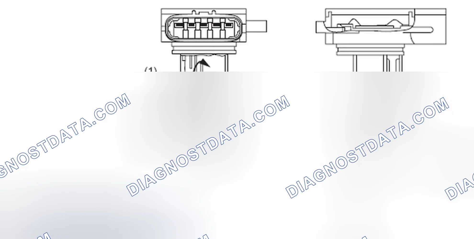 Scheme 50: MASS AIR FLOW AND INTAKE AIR TEMPERATURE SENSOR