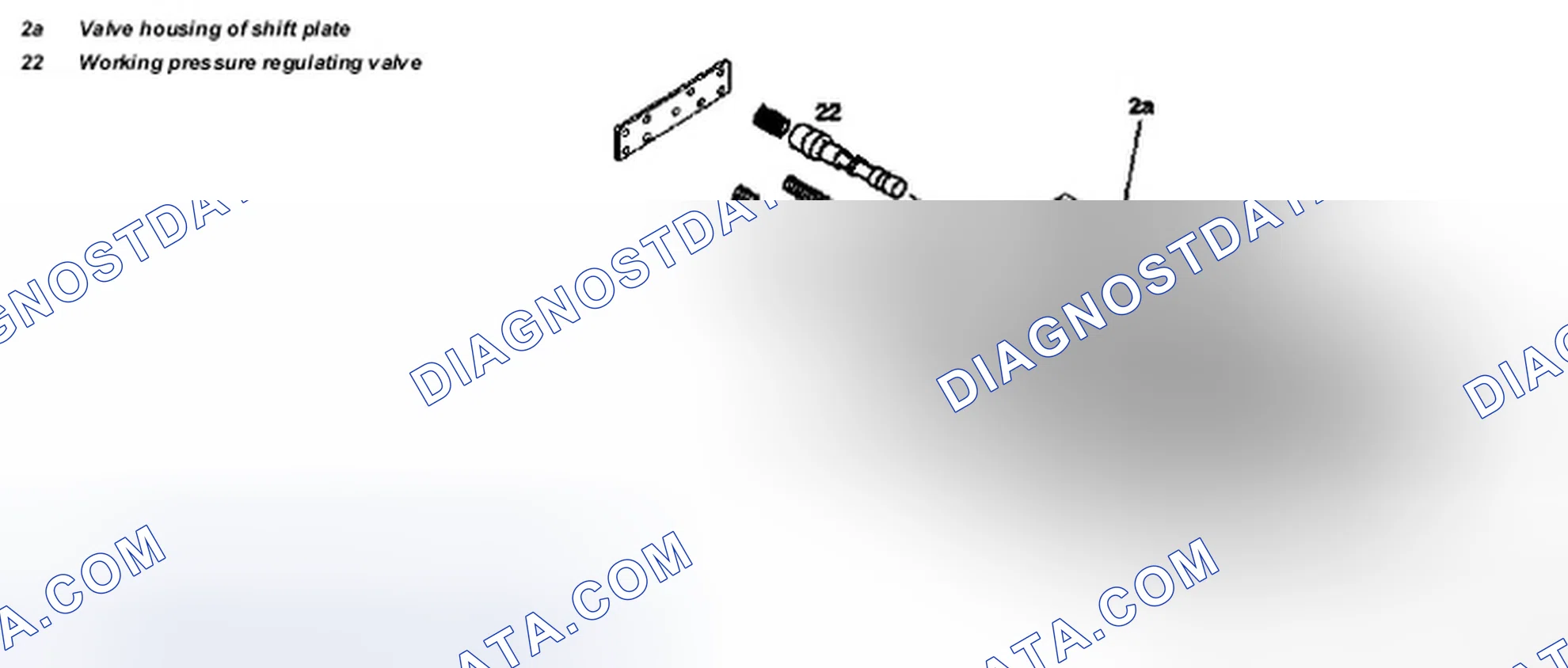 Scheme 75: Identifying Valve Housing Of Shift Plate, Working Pressure Regulating Valve