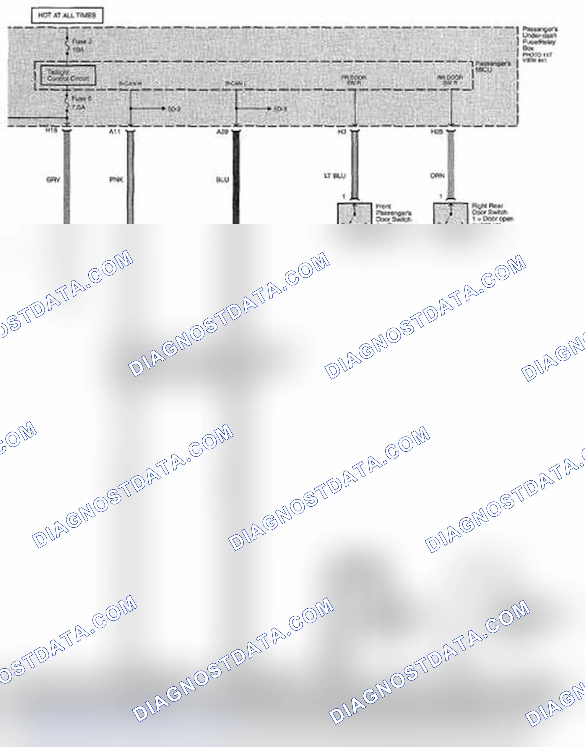 Scheme 244: Ambient Lights, Front Individual Map Lights And Ignition Key Light Circuit Diagram (Page 114-2)
