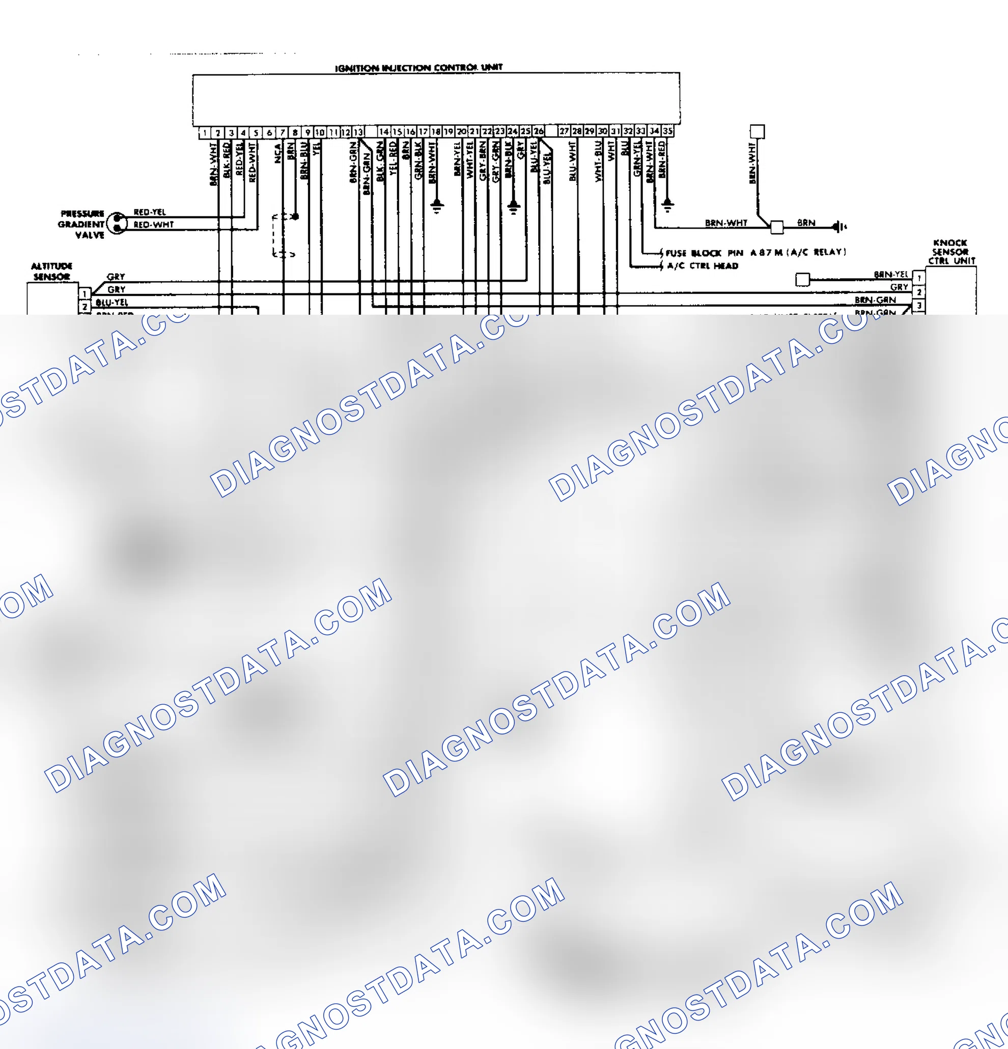 Scheme 34: Audi 5000 2.3L CIS-E III Wiring Diagram