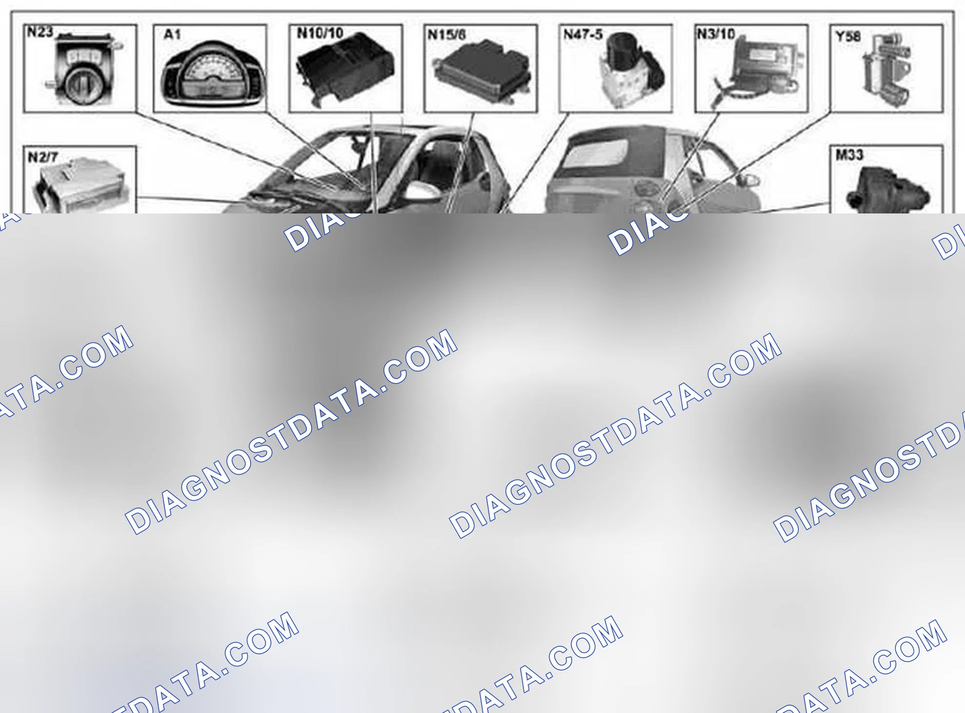 Scheme 35: (ME-SFI) motor electronics fuel injection and ignition system, location of components - GF07.61-P-00