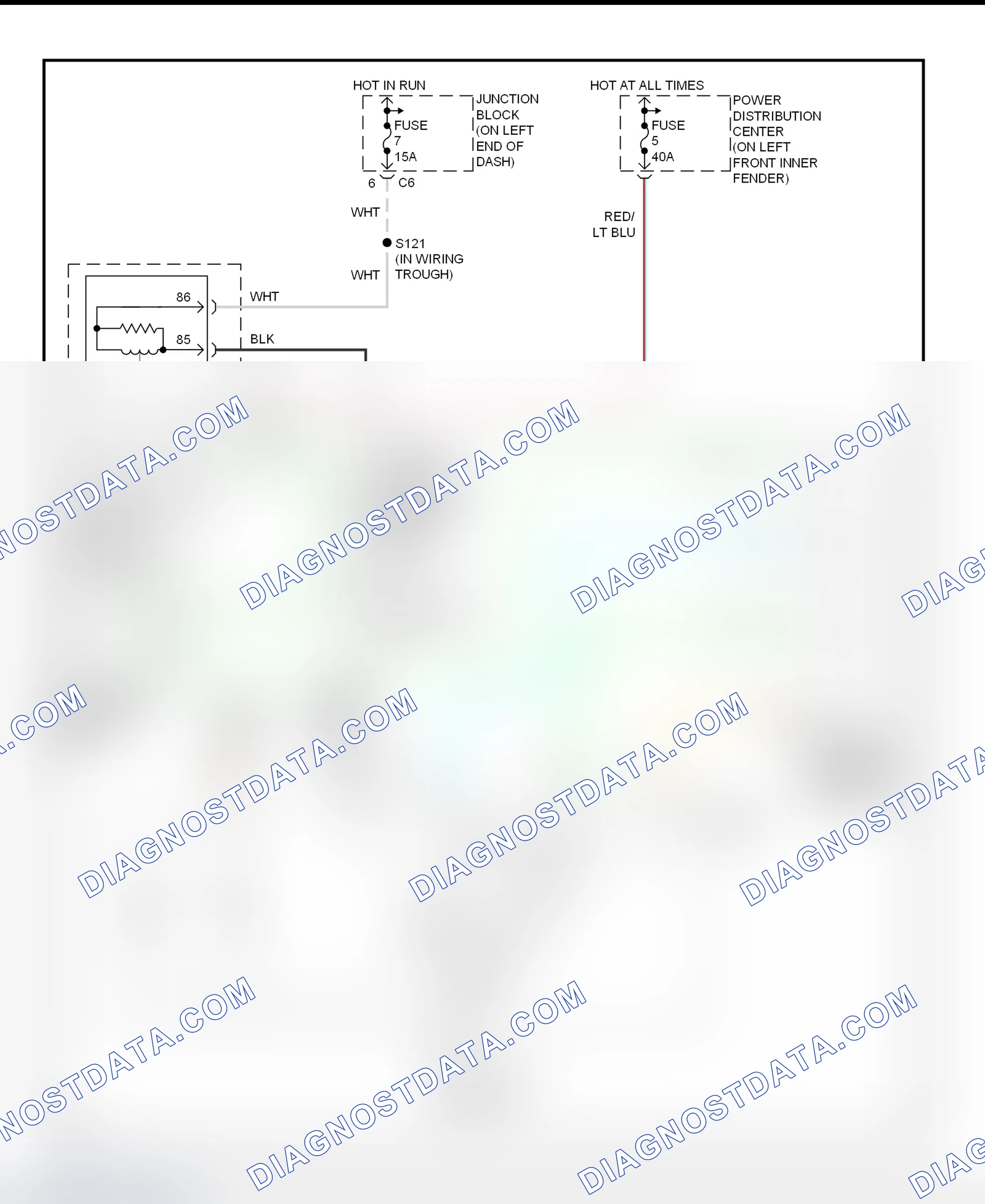 Fig. 18: Heater System Wiring Diagram (Durango)