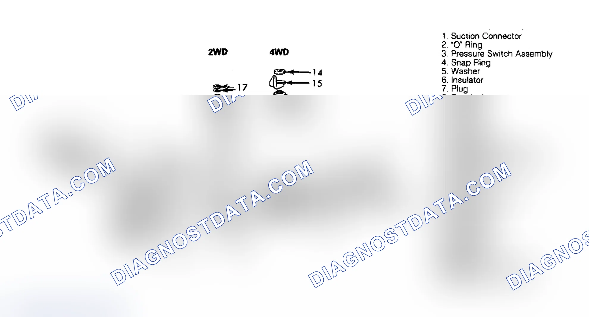Scheme 2: Exploded View of Power Steering Pump Excel power steering pumps have no pressure switch assembly. Courtesy of Chrysler Motors.